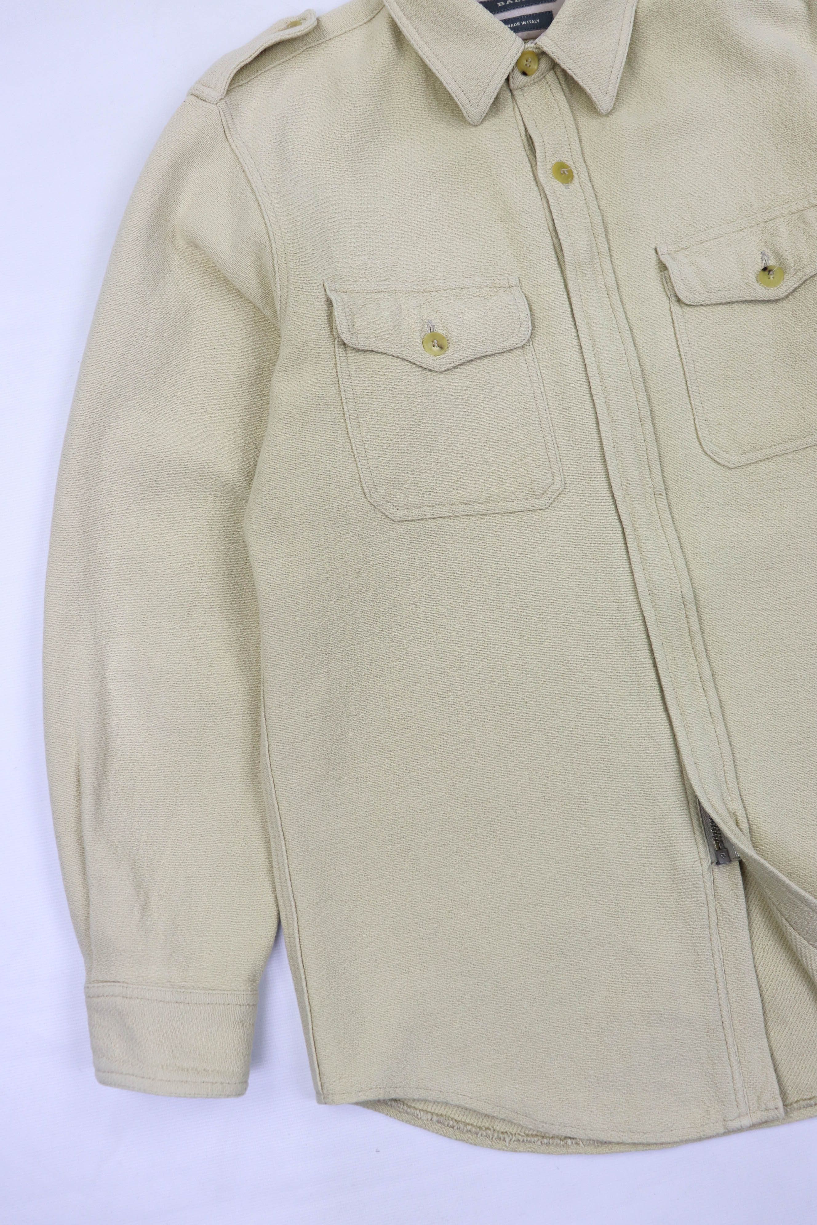 Bally BALLY Vintage Made in Italy Light Beige Zip Overshirt Size US M / EU 48-50 / 2 - 3 Thumbnail
