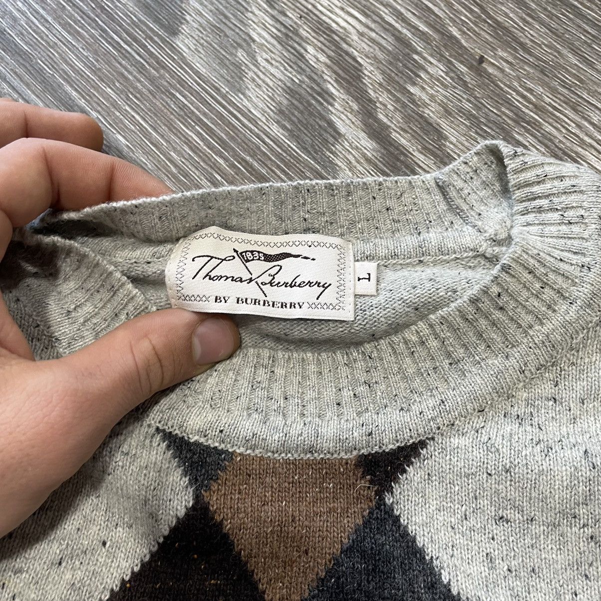 Burberry × Vintage Thomas Burberry 90s Sweater old money luxury cardigan wool Size US L / EU 52-54 / 3 - 2 Thumbnail