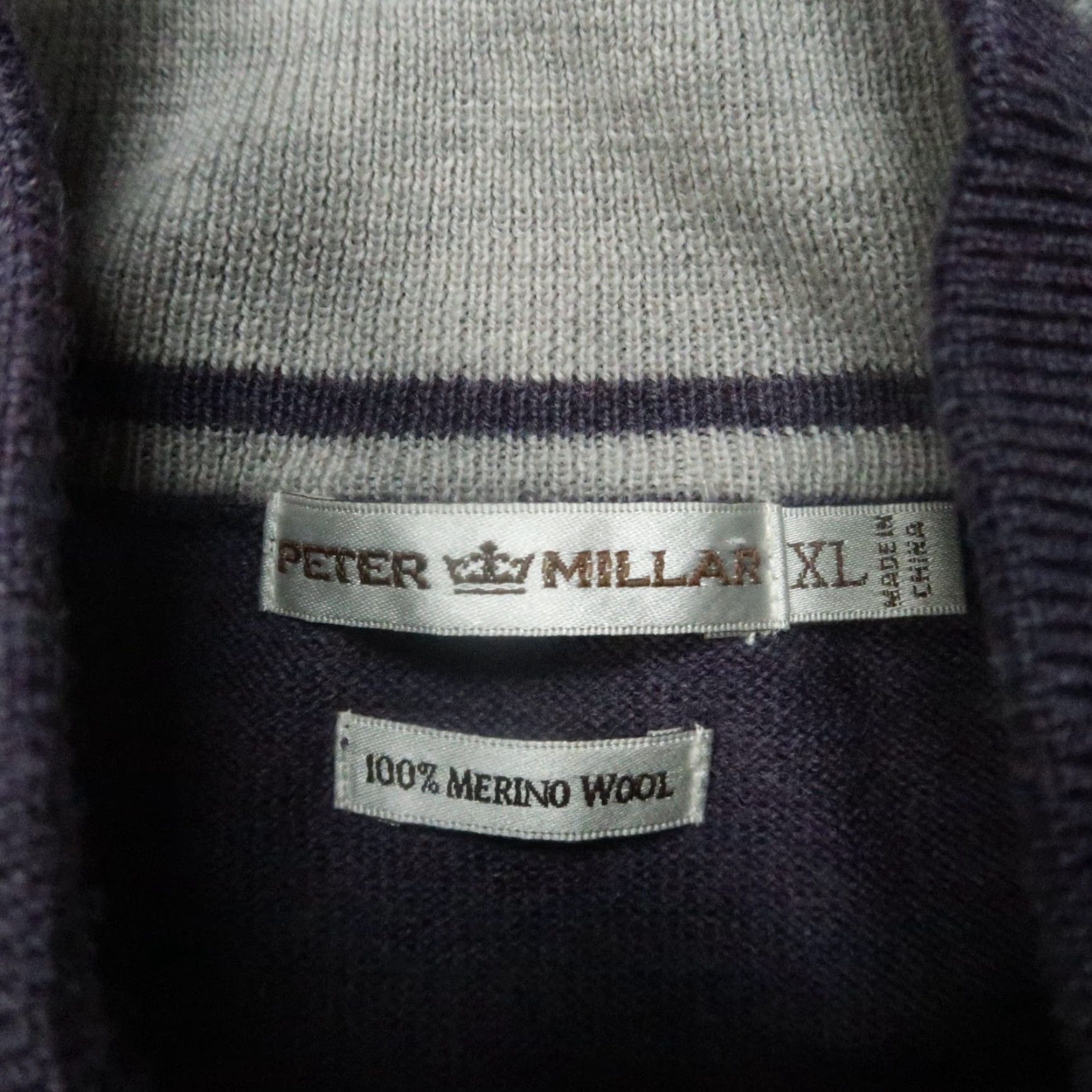 Peter Millar Peter Millar Vest Mens XL Purple Merino Wool Knit 1/4 Zip Mock Neck Size US XL / EU 56 / 4 - 3 Thumbnail
