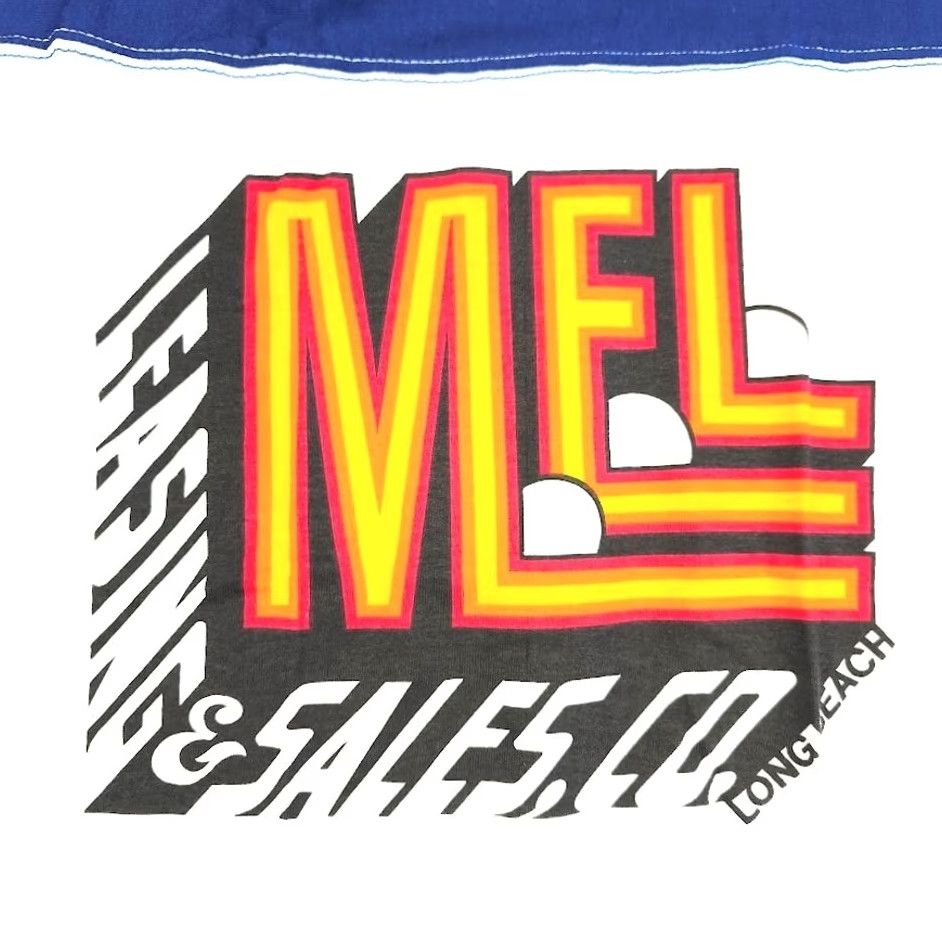 Vintage VINTAGE MEL Long Beach T Shirt Mens Size Medium Blue 80s Ringer Tee Made In USA NEW Size US M / EU 48-50 / 2 - 5 Thumbnail