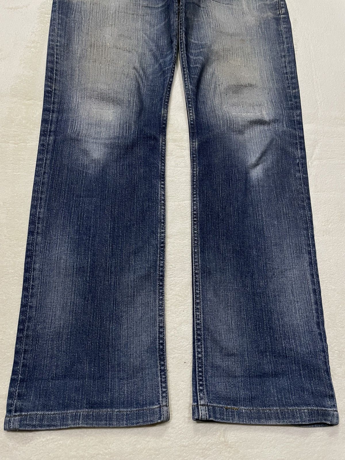 Eddie Bauer Vintage Eddie Bauer Straight Cut Distress Ripped Dark Blue Size US 33 - 4 Thumbnail