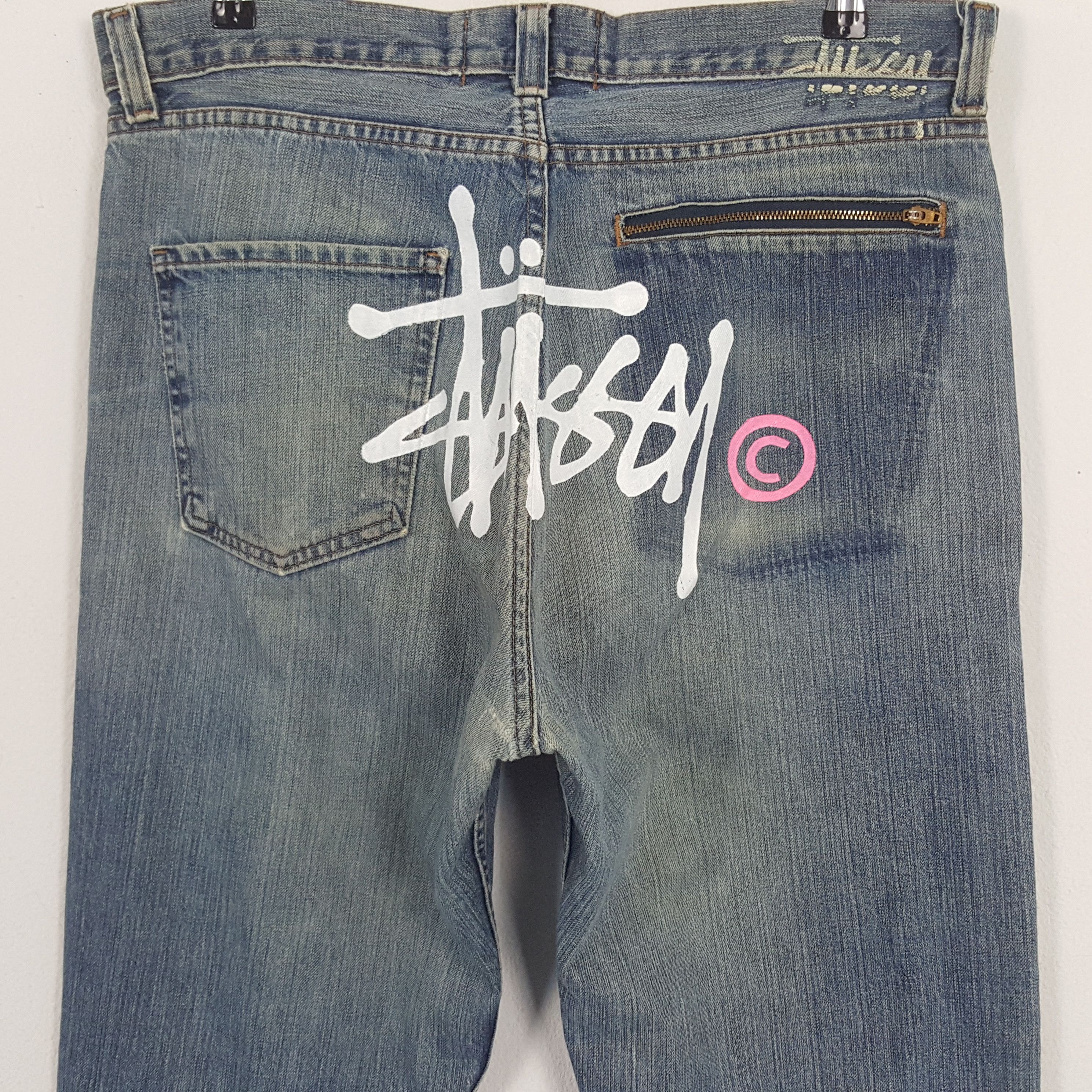 Stussy × Vintage Vintage Stussy American Streetwear Style Denim Jeans Size US 35 - 2 Thumbnail