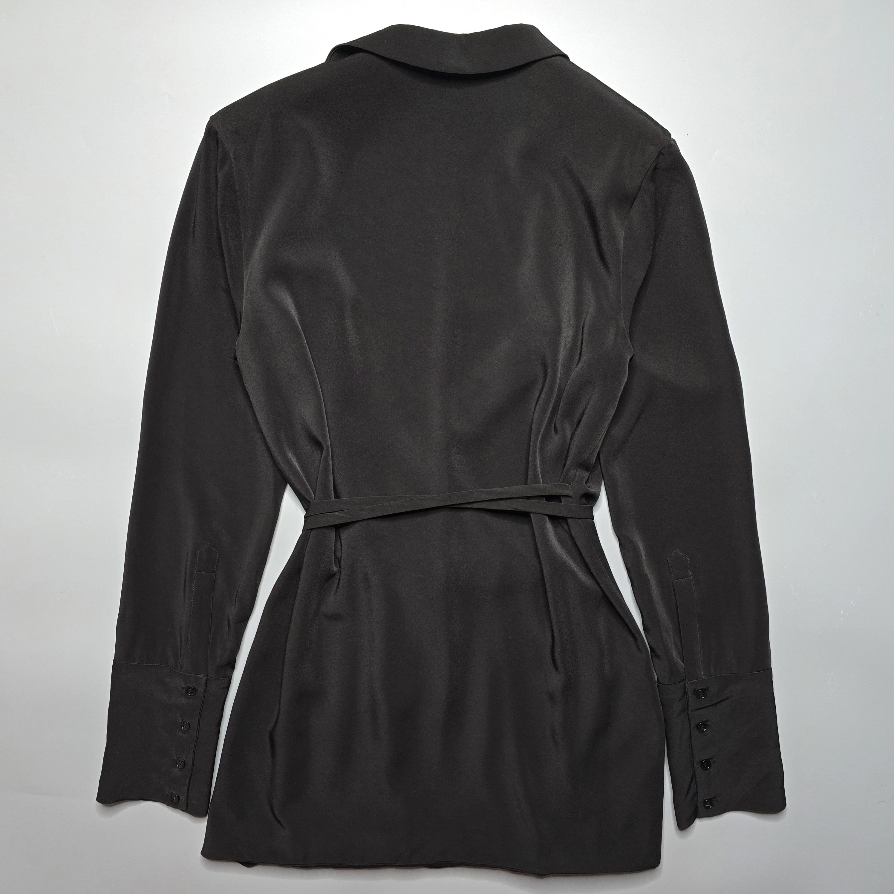 Orseund Iris Orseund Iris - Boxy Crepe Wrap Mini Dress Size L / US 10 / IT 46 - 2 Thumbnail