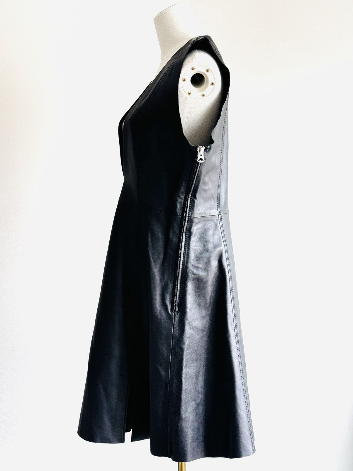 Acne Studios Acne Studios Lavern Leather plunge neck dress pinafore sz 40 Size S / US 4 / IT 40 - 6 Thumbnail