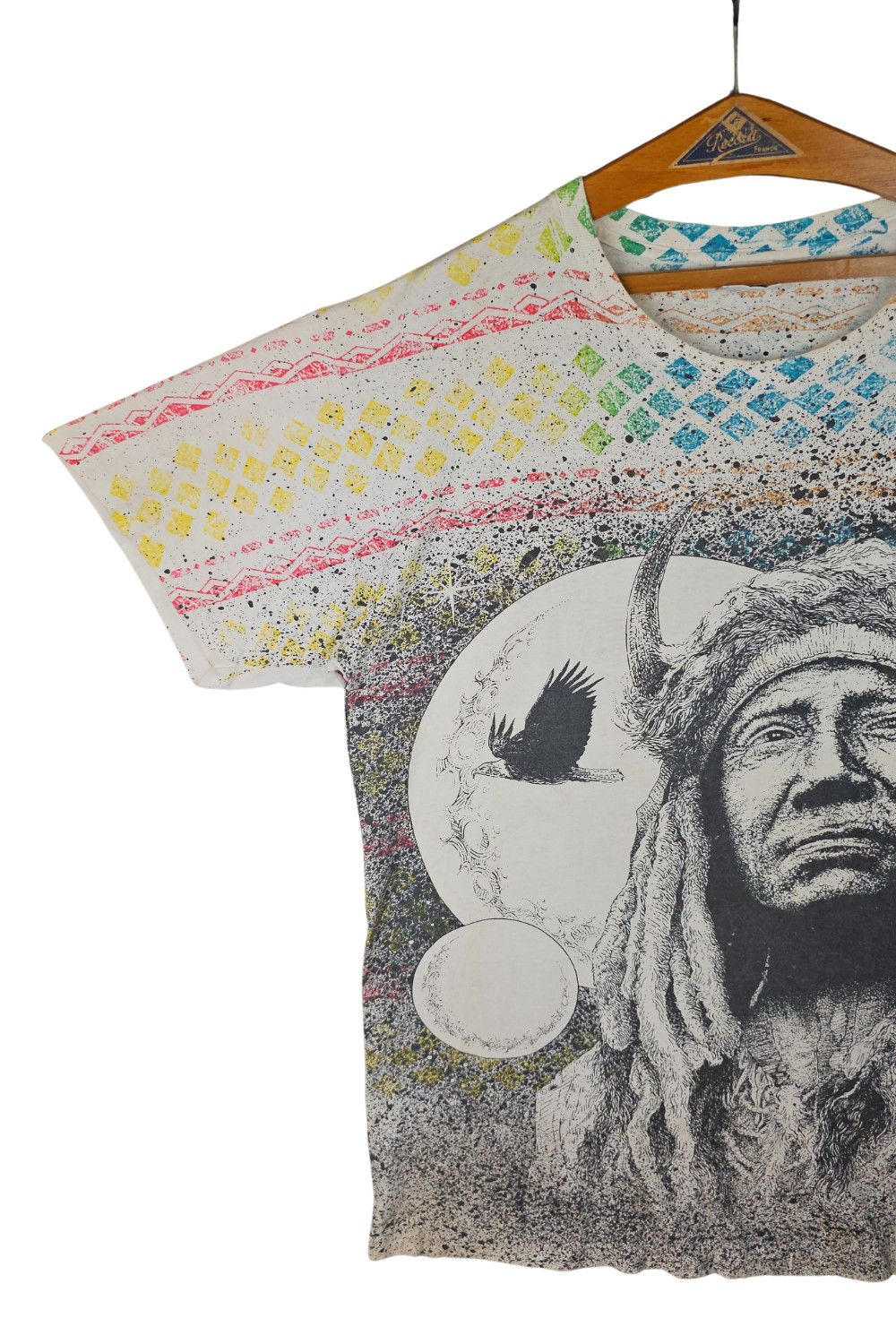 Tultex 1991 R. Peck All-Over Native Portrait Tee - Single Stitch Size US XL / EU 56 / 4 - 5 Thumbnail