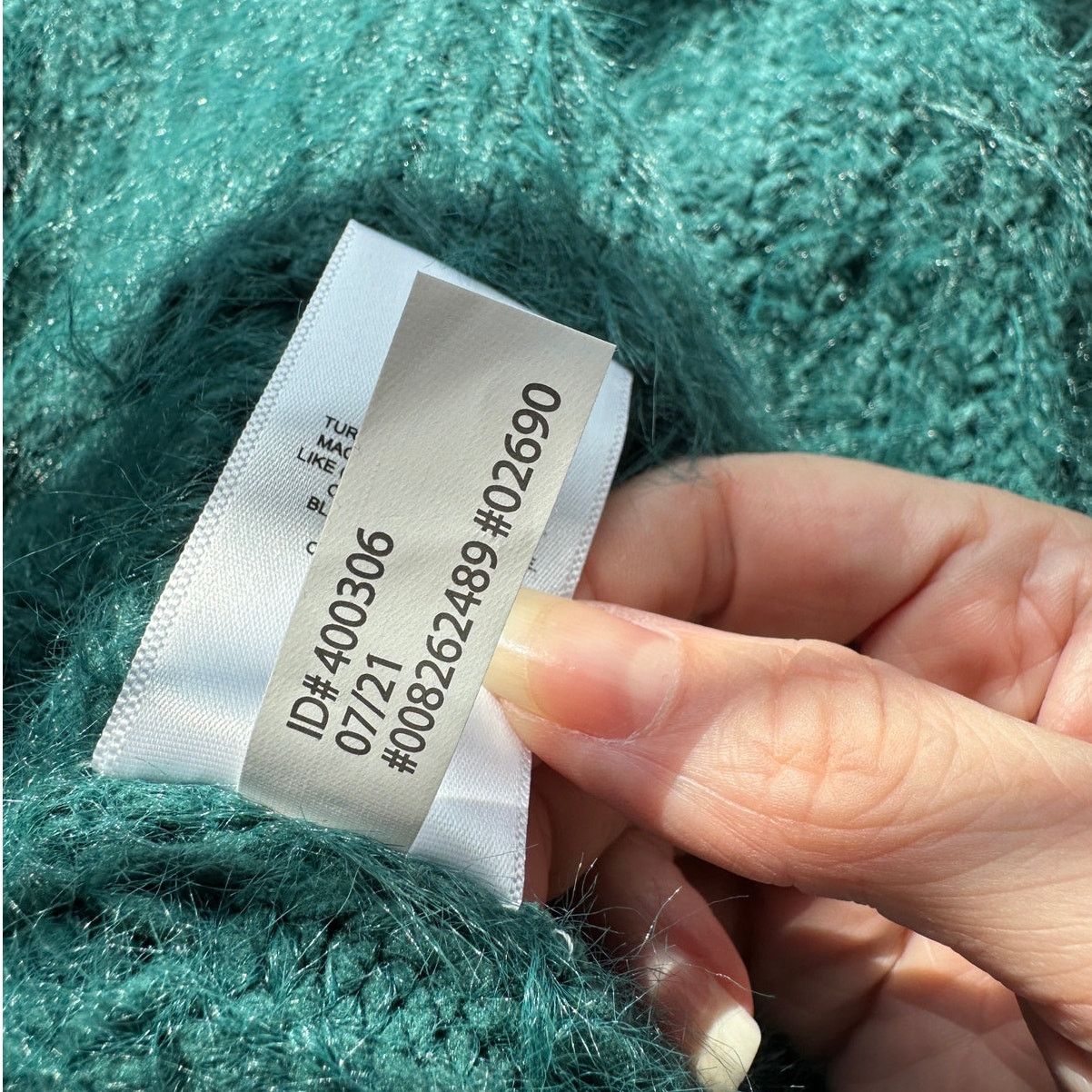Express Express Green Fuzzy Long Sleeve Mock Neck Crop Sweater XS Size XS / US 0-2 / IT 36-38 - 10 Thumbnail