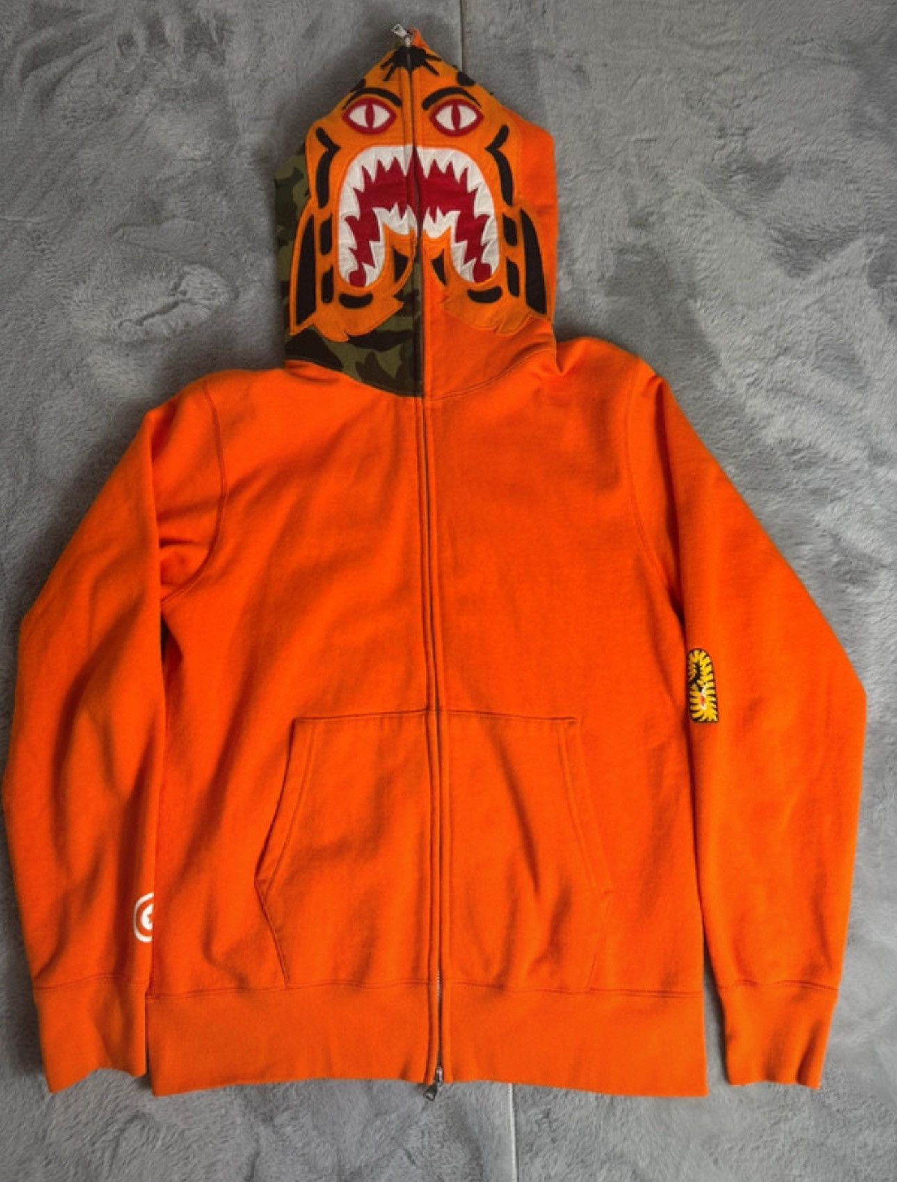 Bape Bape (A bathing ape) orange tiger full zip hoodie Size US M / EU 48-50 / 2 - 1 Thumbnail