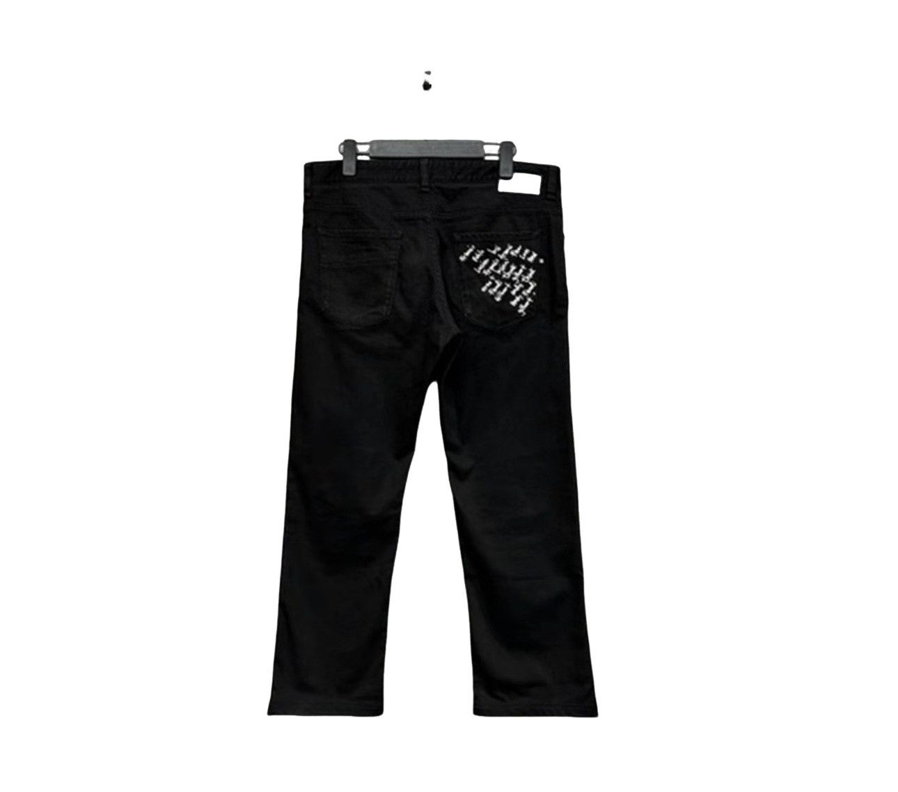 Fendi Fendi Embroidered Script Black Denim Jeans 35 Size US 35 - 1 Thumbnail