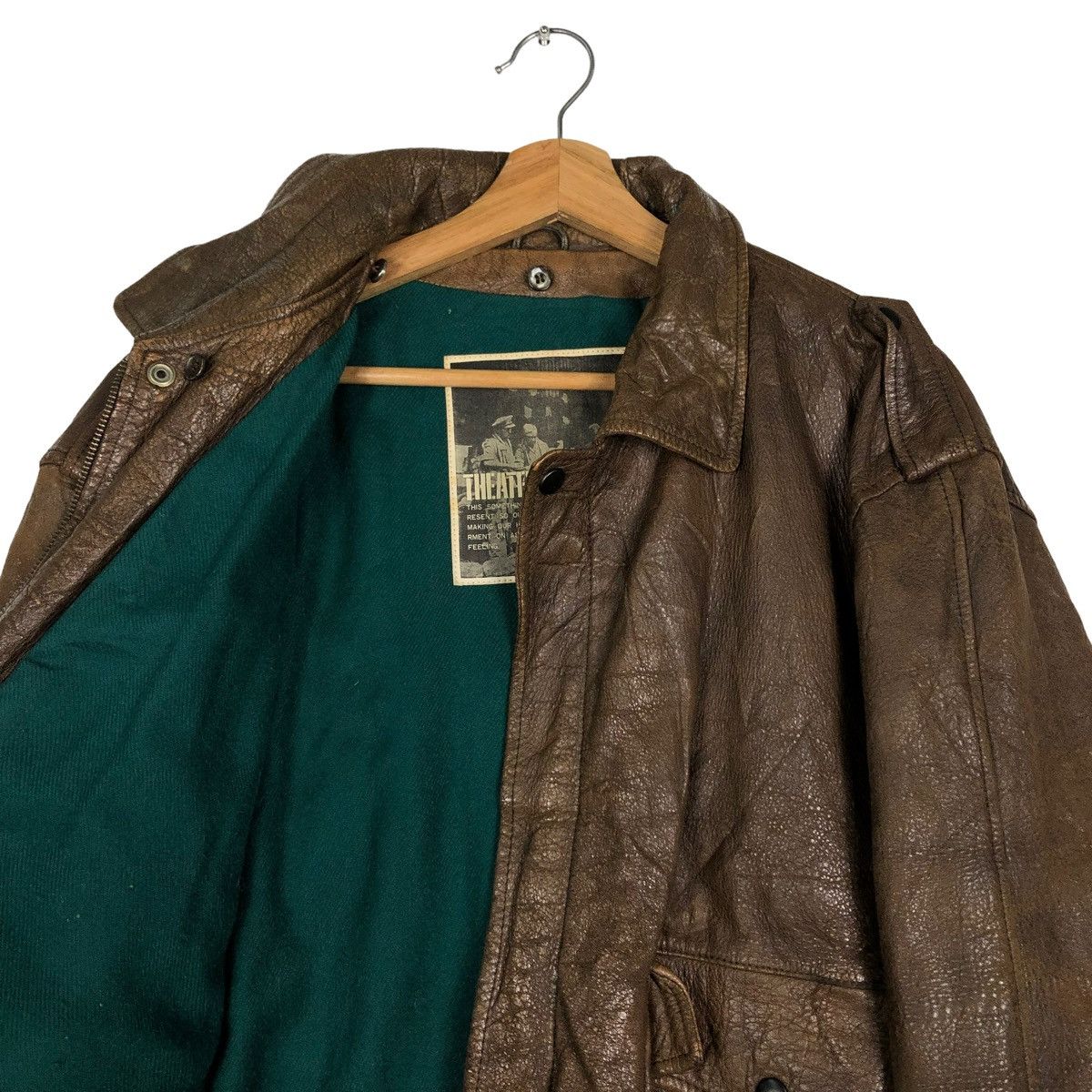 Japanese Brand 🔥VINTAGE FLY LEATHER JACKET MILITARY PIERRE BONEE USA Size US L / EU 52-54 / 3 - 12 Thumbnail