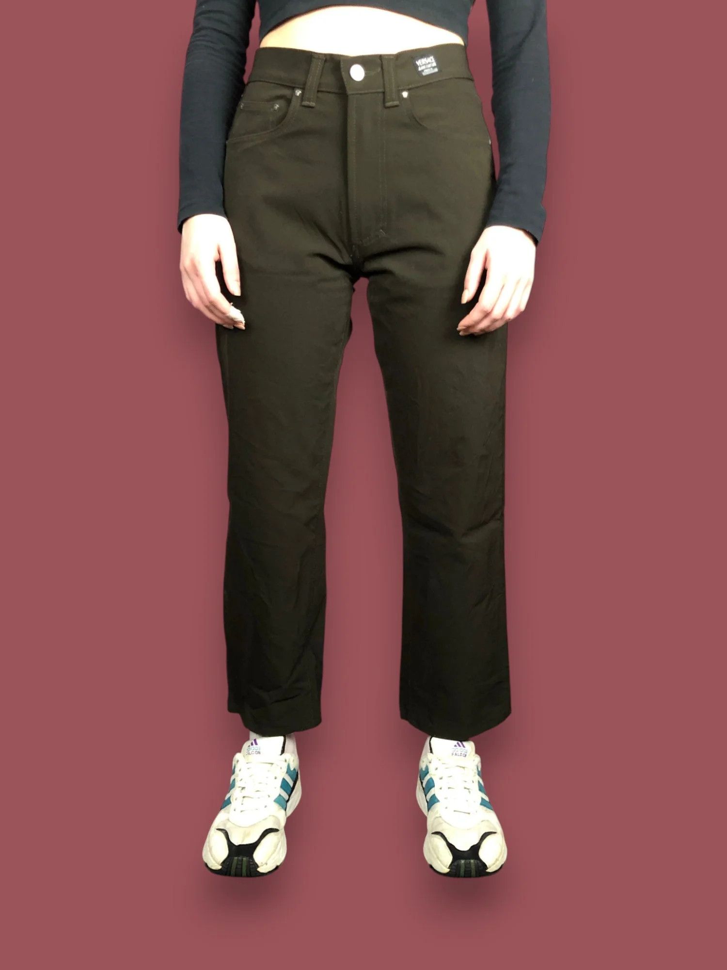 Versace Y2K Versace Jeans Couture Women's Straight Leg Pants - 29 Size 28" / US 6 / IT 42 - 3 Thumbnail