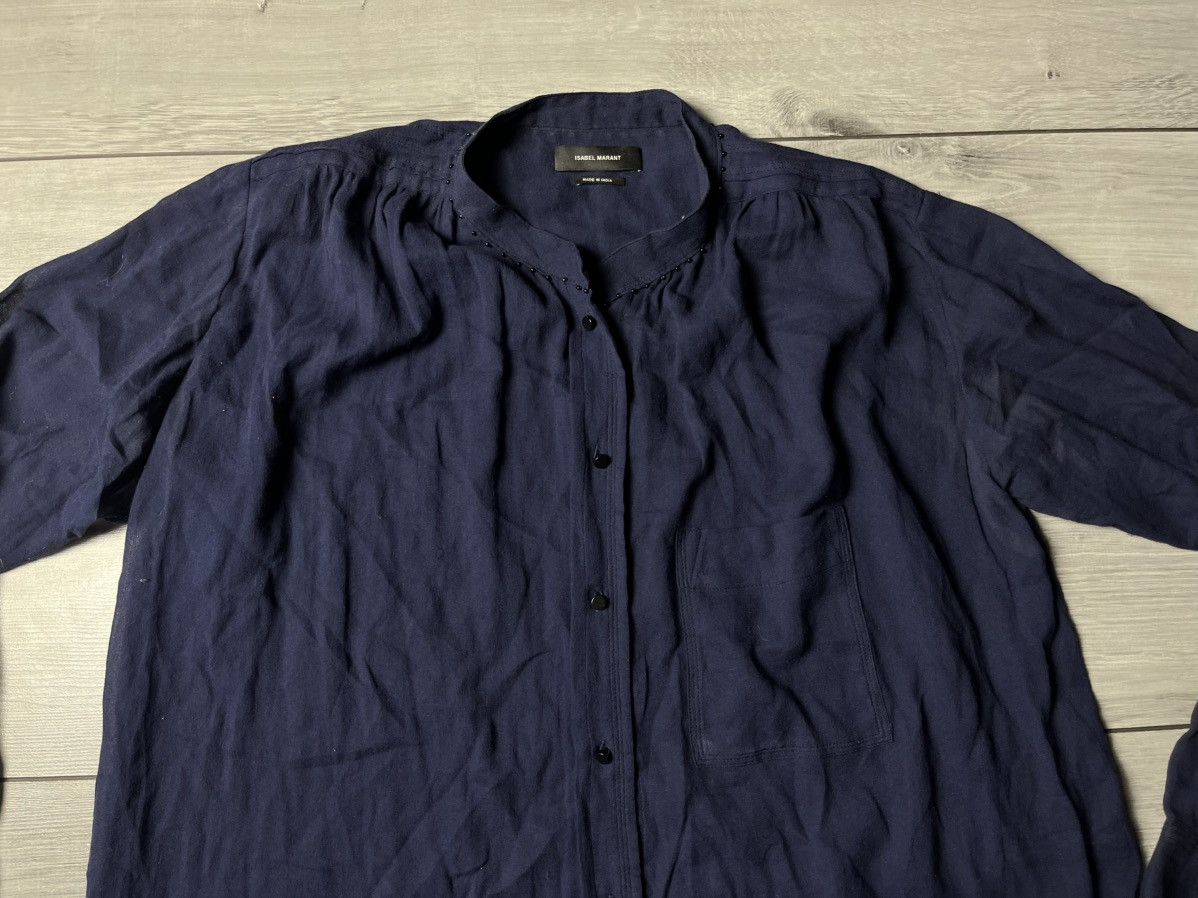 Isabel Marant Isabel Marant button down Pleated beaded blouse shirt 40sz Size S / US 4 / IT 40 - 3 Thumbnail