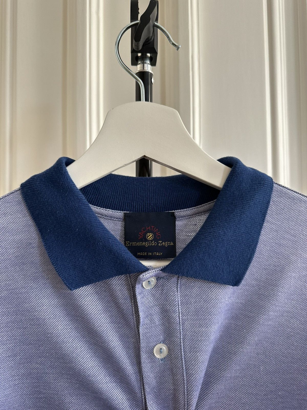 Ermenegildo Zegna Ermenegildo Zegna Yacting Vintage Luxuru Cropped 90s Polos Size US L / EU 52-54 / 3 - 2 Thumbnail