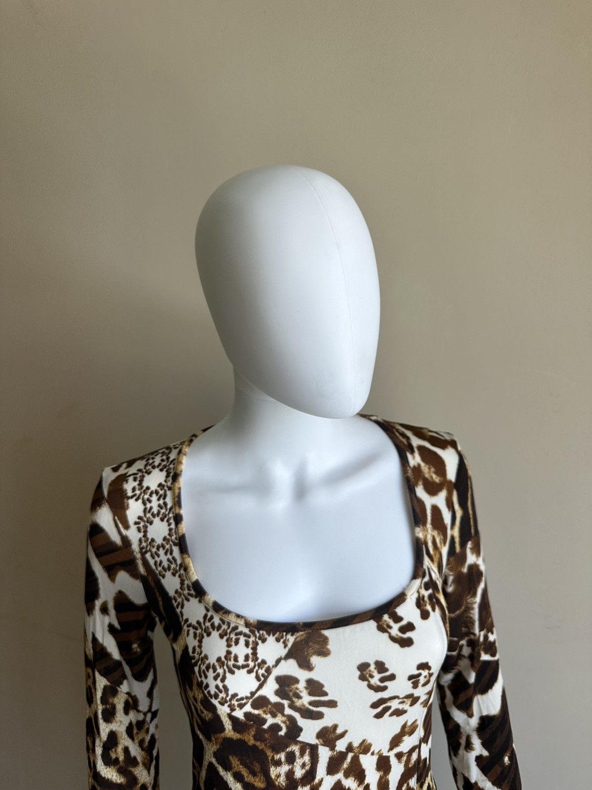 Just Cavalli Y2K Just Cavalli Leopard Print Viscose Long Dress Blouse Size M / US 6-8 / IT 42-44 - 4 Thumbnail