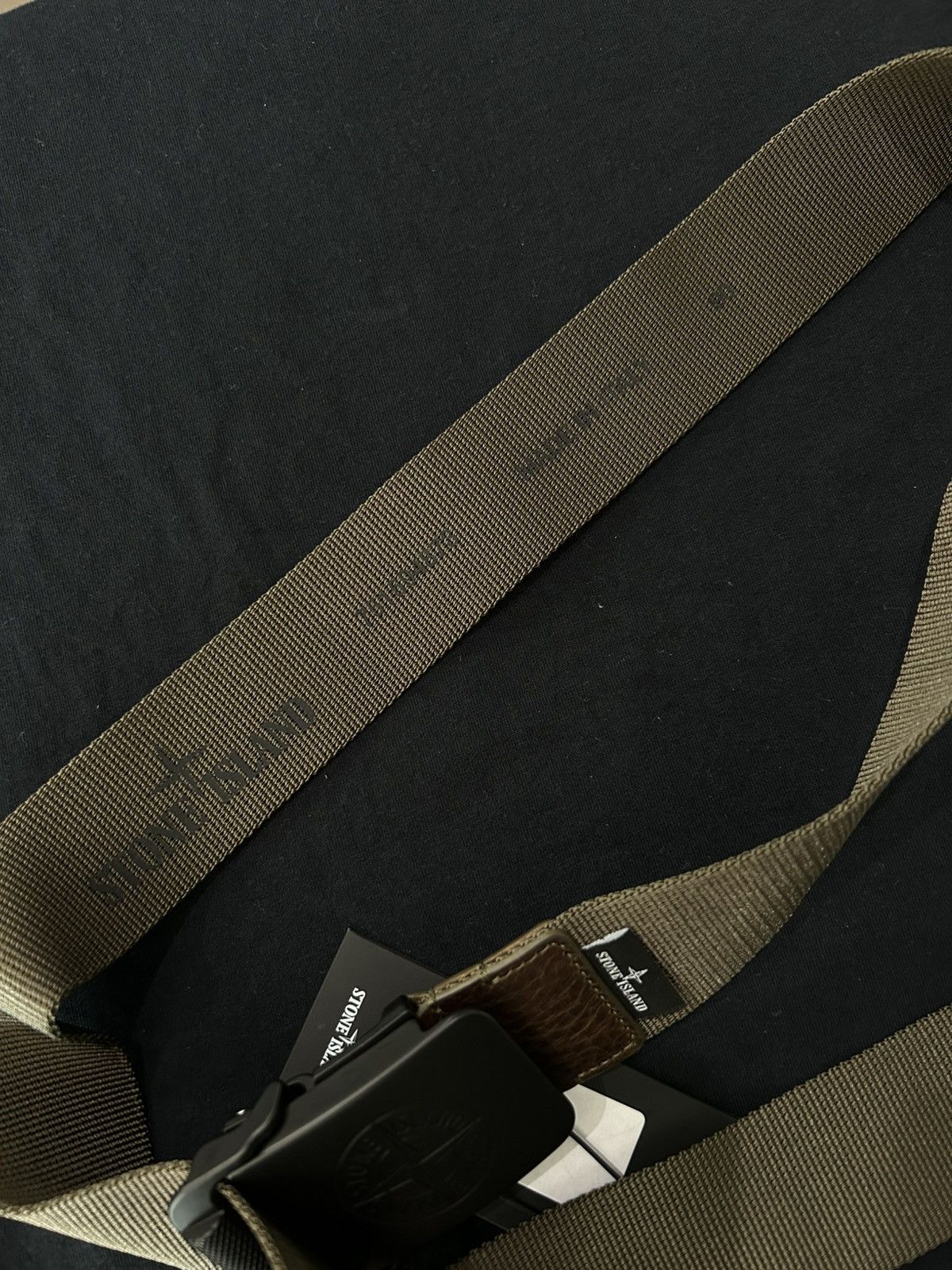 Stone Island Stone Island Olive Green Belt With Compass Buckle Size ONE SIZE - 3 Thumbnail