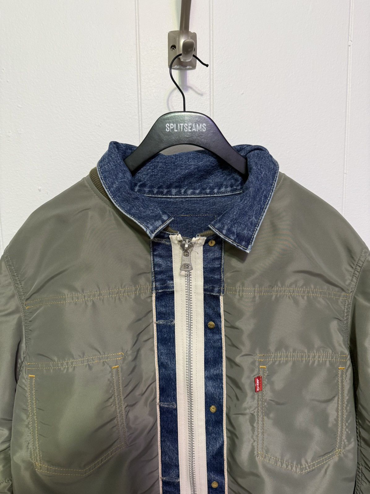 Sacai Sacai x Levi’s Reversible Denim Bomber Jacket Size US XS / EU 42 / 0 - 2 Thumbnail