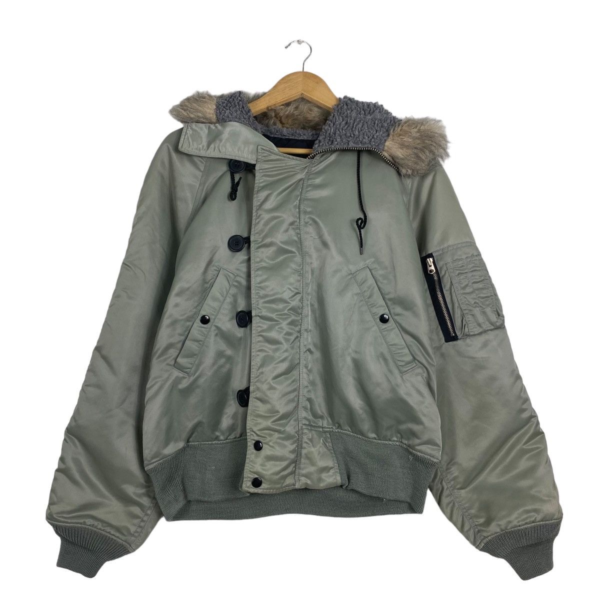 image of Military x Vintage Pract Bomber Jacket in Green, Men's (Size Medium)