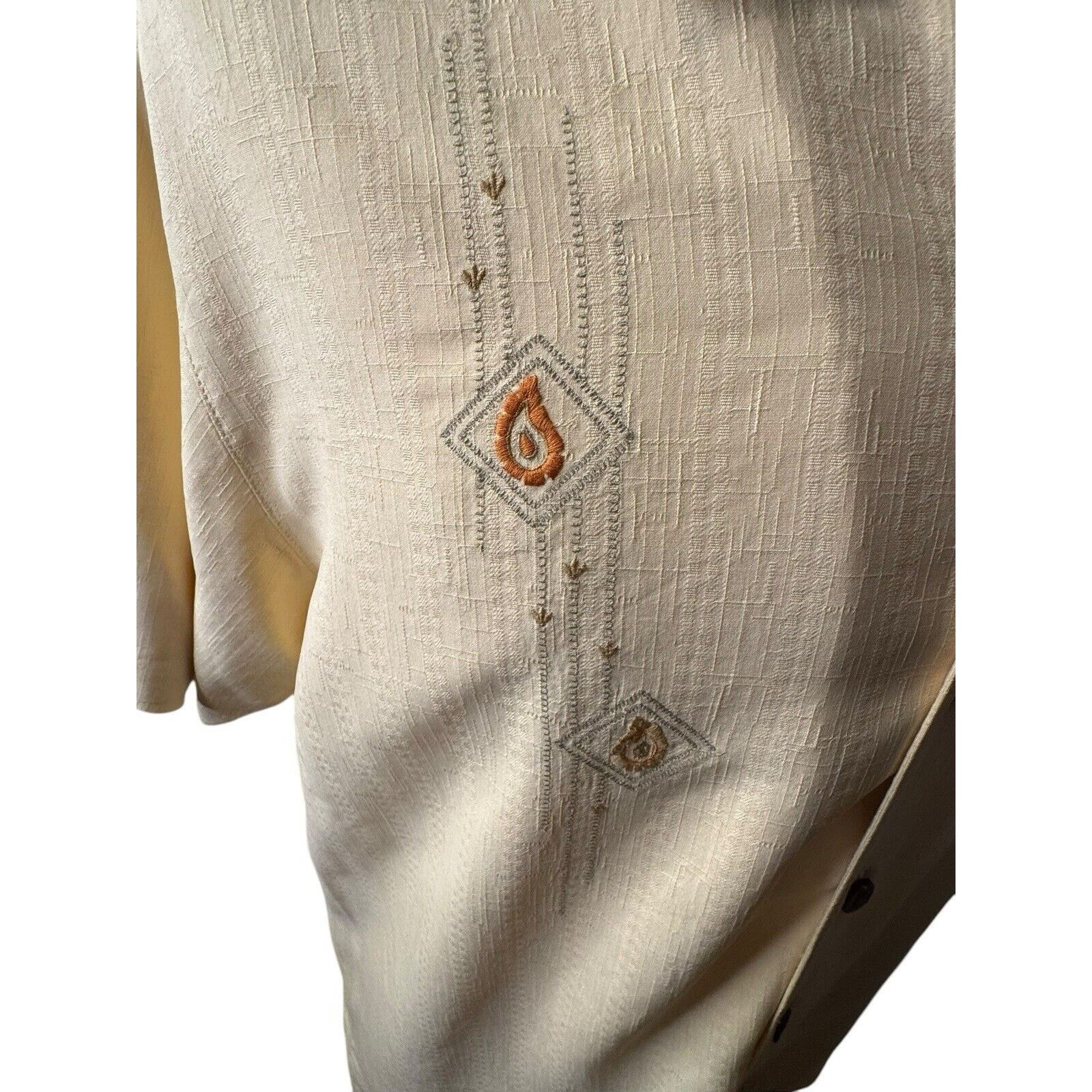 Tommy Bahama Tommy Bahama Silk Camp Shirt Men's Large Hawaiian Yellow Size US L / EU 52-54 / 3 - 6 Thumbnail