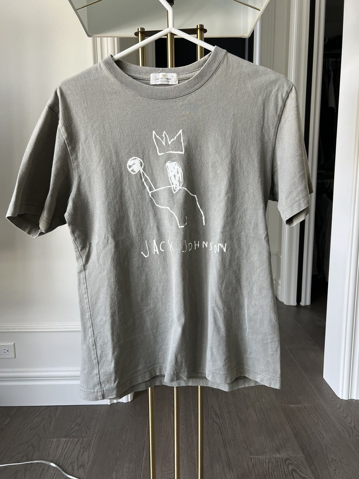 Jean-Michel Basquiat × Vintage Jack Johnson x Basquiat Graphic T-Shirt – Gray – Size M Size US M / EU 48-50 / 2 - 1 Thumbnail