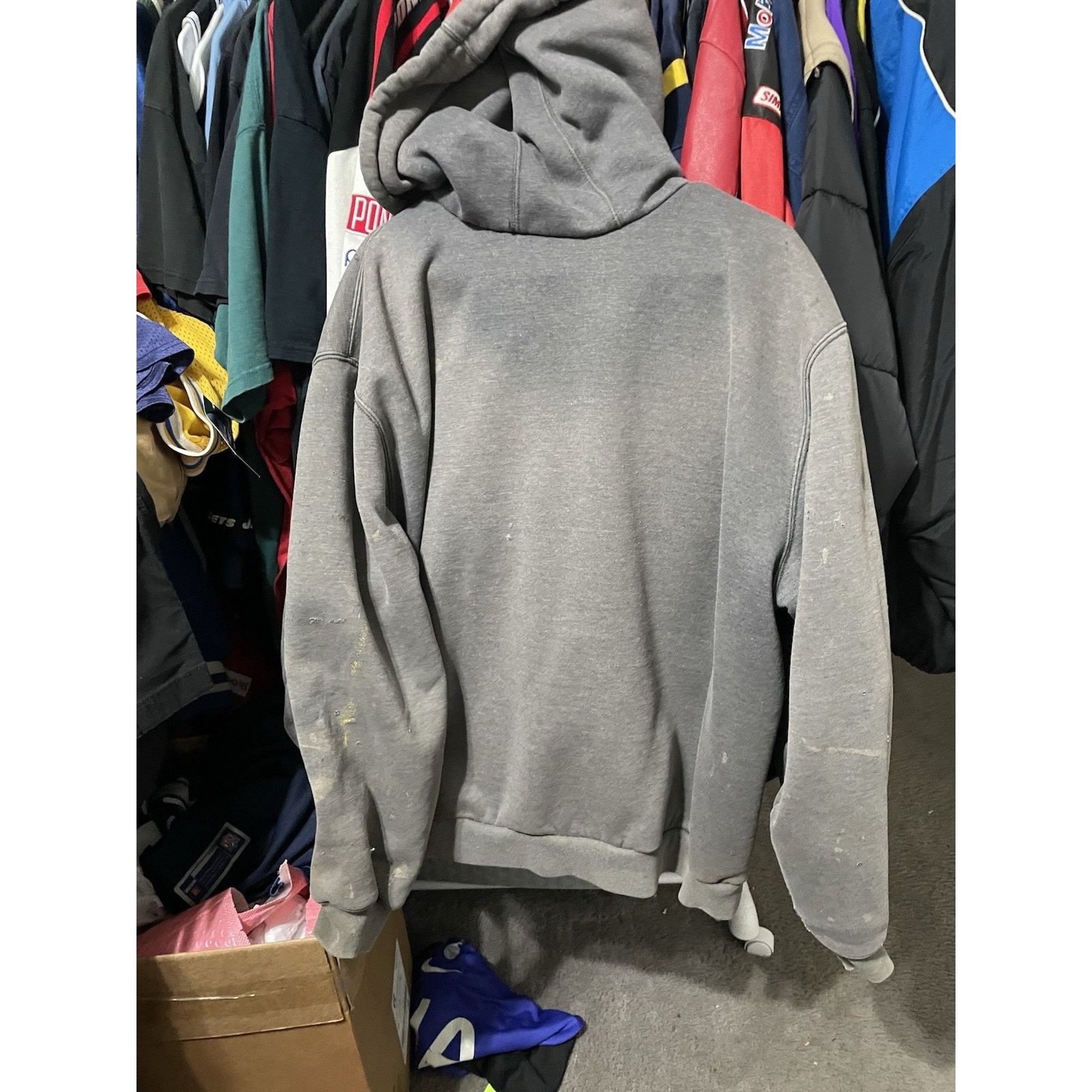 Carhartt Size 2XL-Carhartt Hoodie Thermal Lined Grey Faded Distressed Size US XXL / EU 58 / 5 - 2 Thumbnail