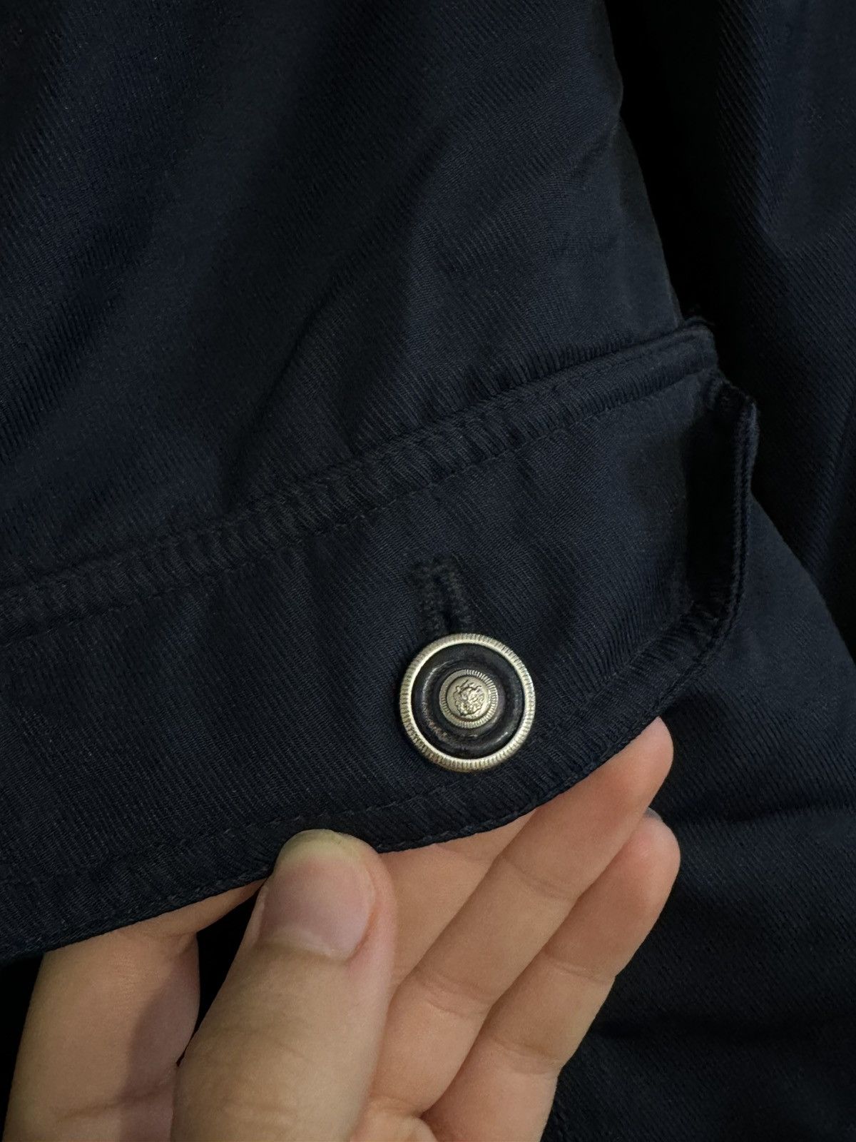 Versace 90s Gianni VERSACE Versus COUTURE Nylon Coat Jacket 42 Navy Size M / US 6-8 / IT 42-44 - 5 Thumbnail