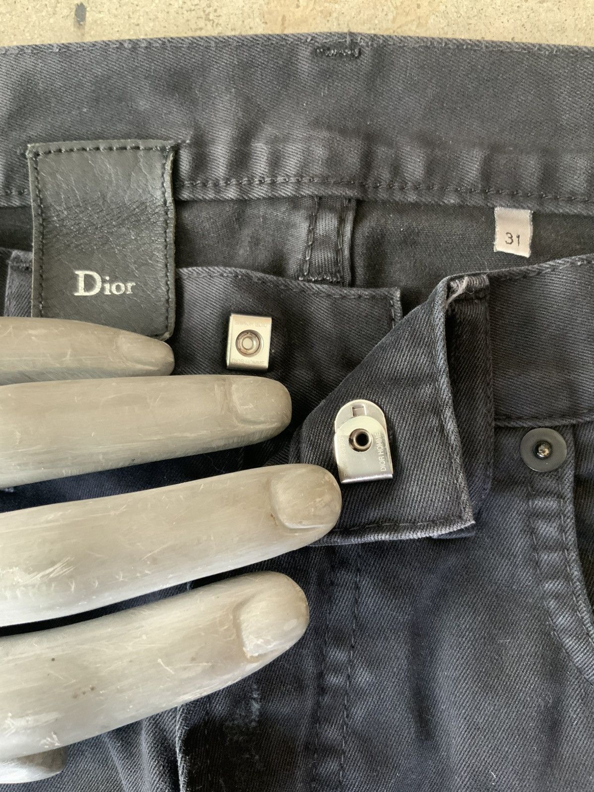 Dior ARCHIVE DIOR KRIS VAN ASSCHE BORO REPAIR CRASH DENIM JEANS Size US 31 - 3 Thumbnail