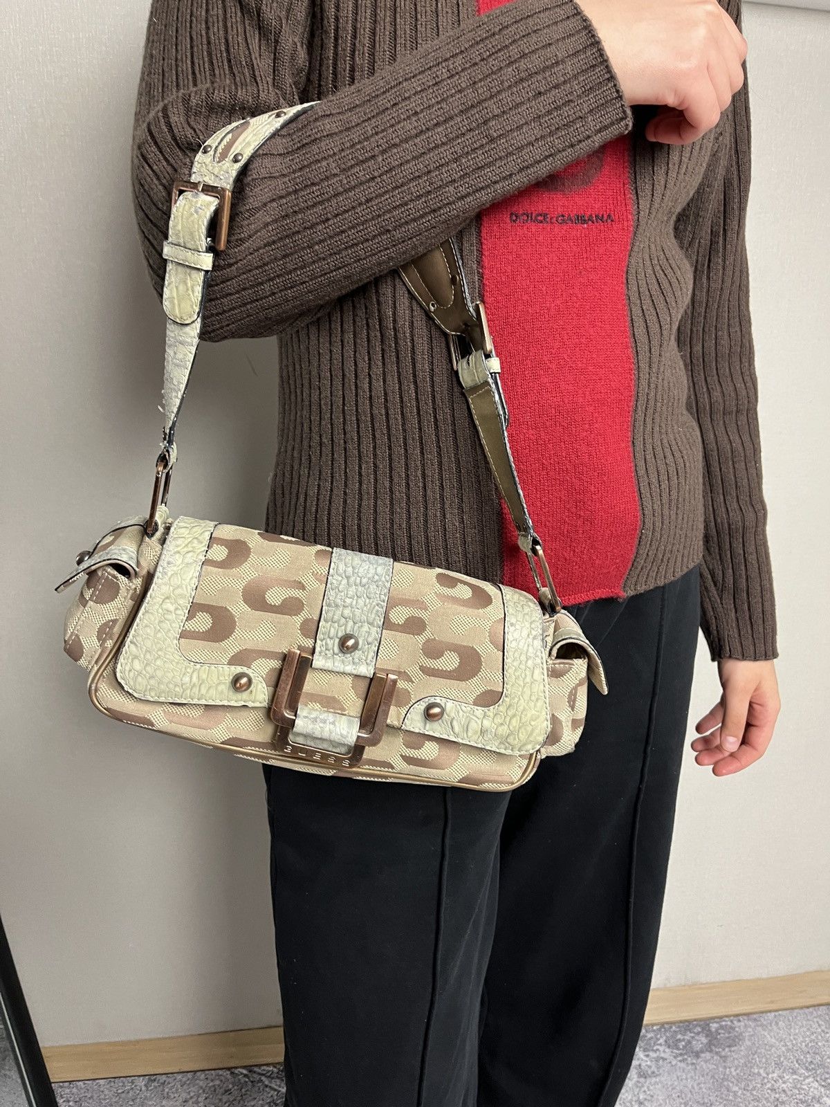 Guess Vintage 00’s GUESS Cloth Handbag Monogram Y2k Avant Garde Size ONE SIZE - 2 Thumbnail