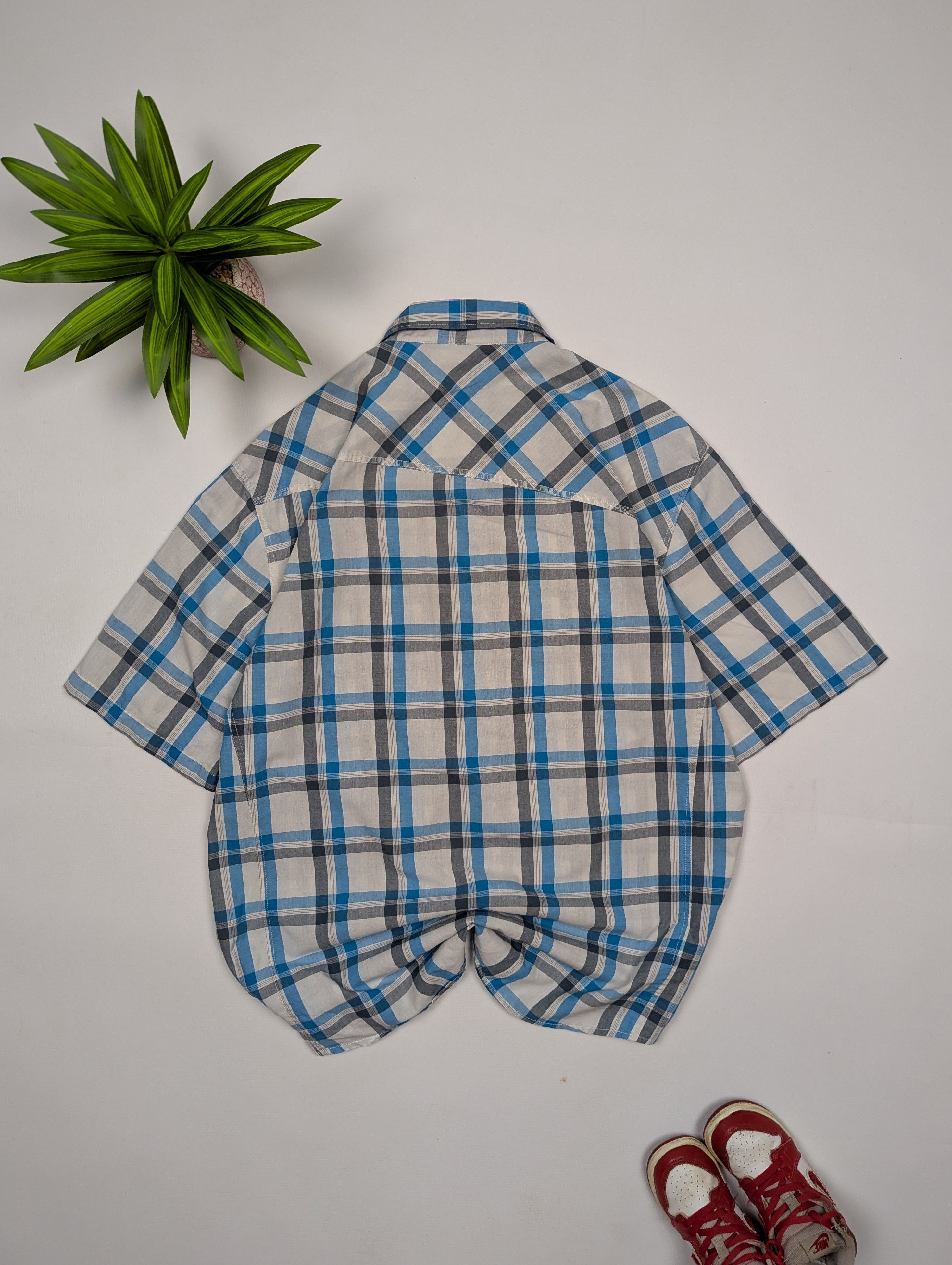Mammut Mammut Men’s XL Short Sleeve Check Shirt Blue Grey Outdoor Size US XL / EU 56 / 4 - 9 Thumbnail