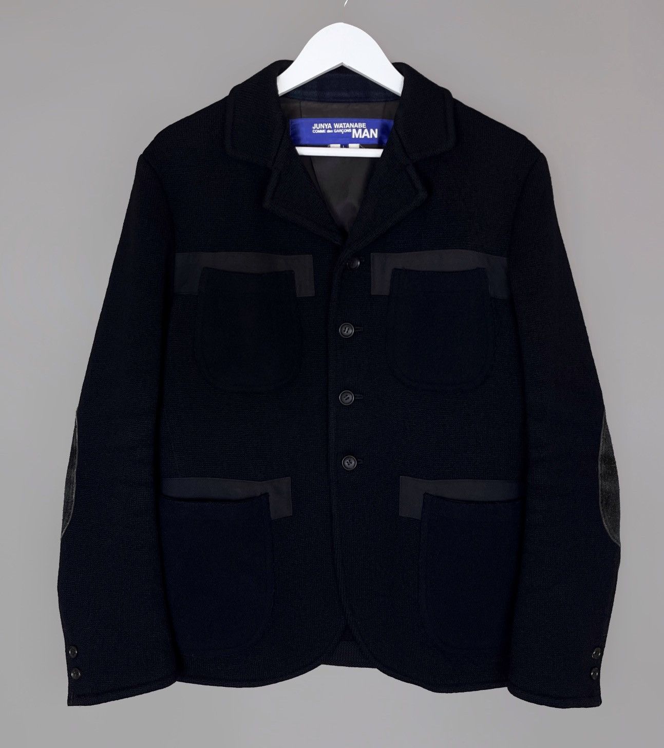 Comme des Garcons × Comme des Garcons Homme Plus × Junya Watanabe 🔥RUNWAY 2011 JUNYA WATANABE WOOL PANELED JACKET Size US L / EU 52-54 / 3 - 1 Thumbnail