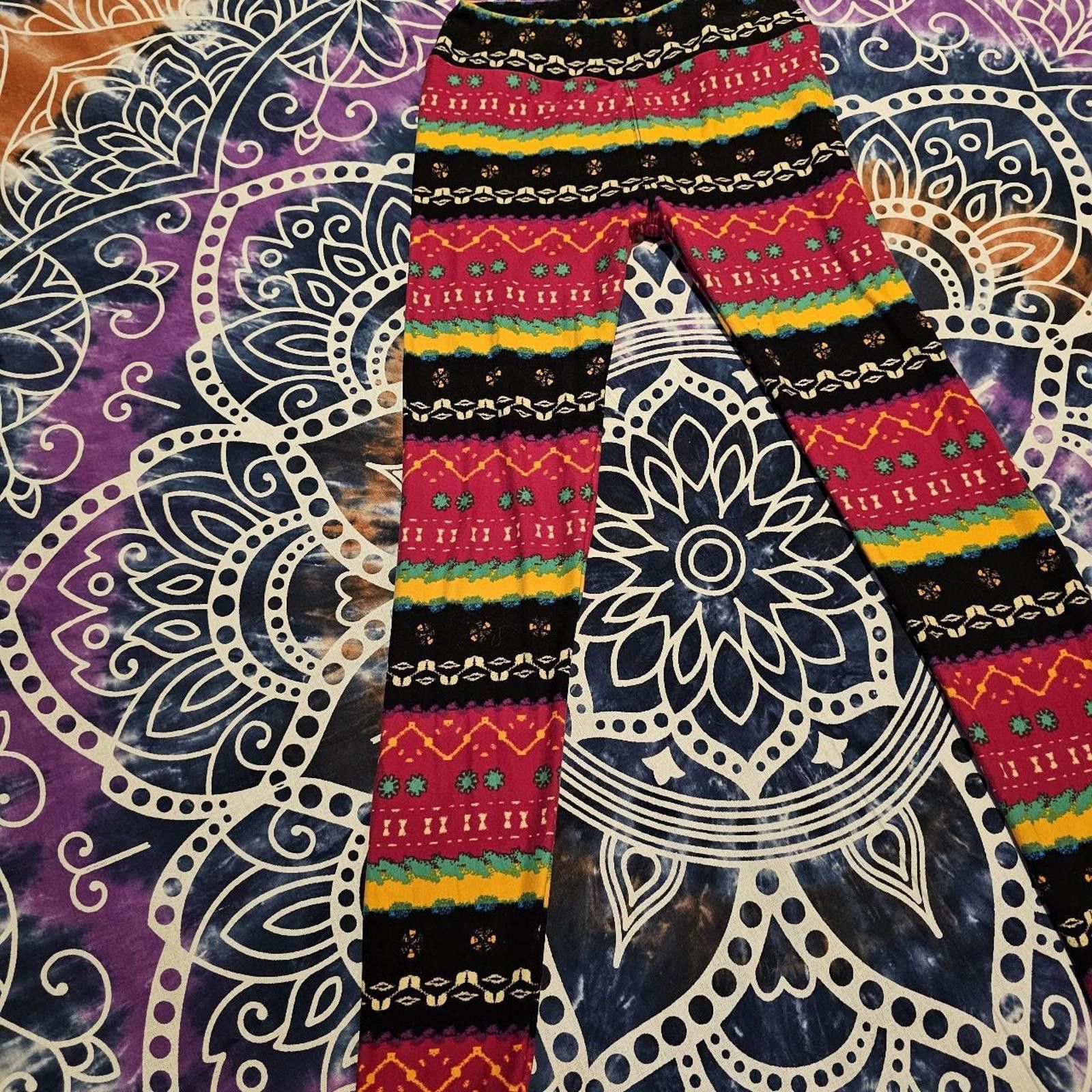 Designer LuLaRoe Women's Multi Colored Legging Size 30" / US 8 / IT 44 - 2 Thumbnail