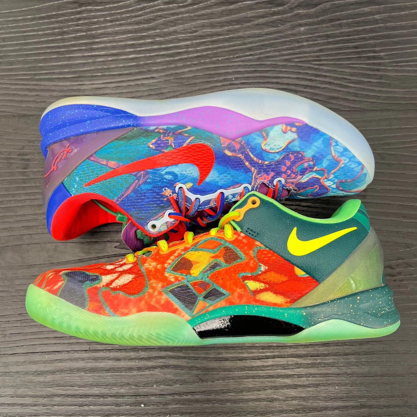 Nike ZK8 Low Orange Blue Yin Yang 40.5 Size US 7.5 / EU 40-41 - 2 Thumbnail