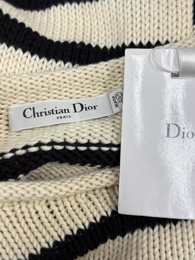 Dior Dior Side button black and white striped sweater Size XS / US 0-2 / IT 36-38 - 4 Thumbnail