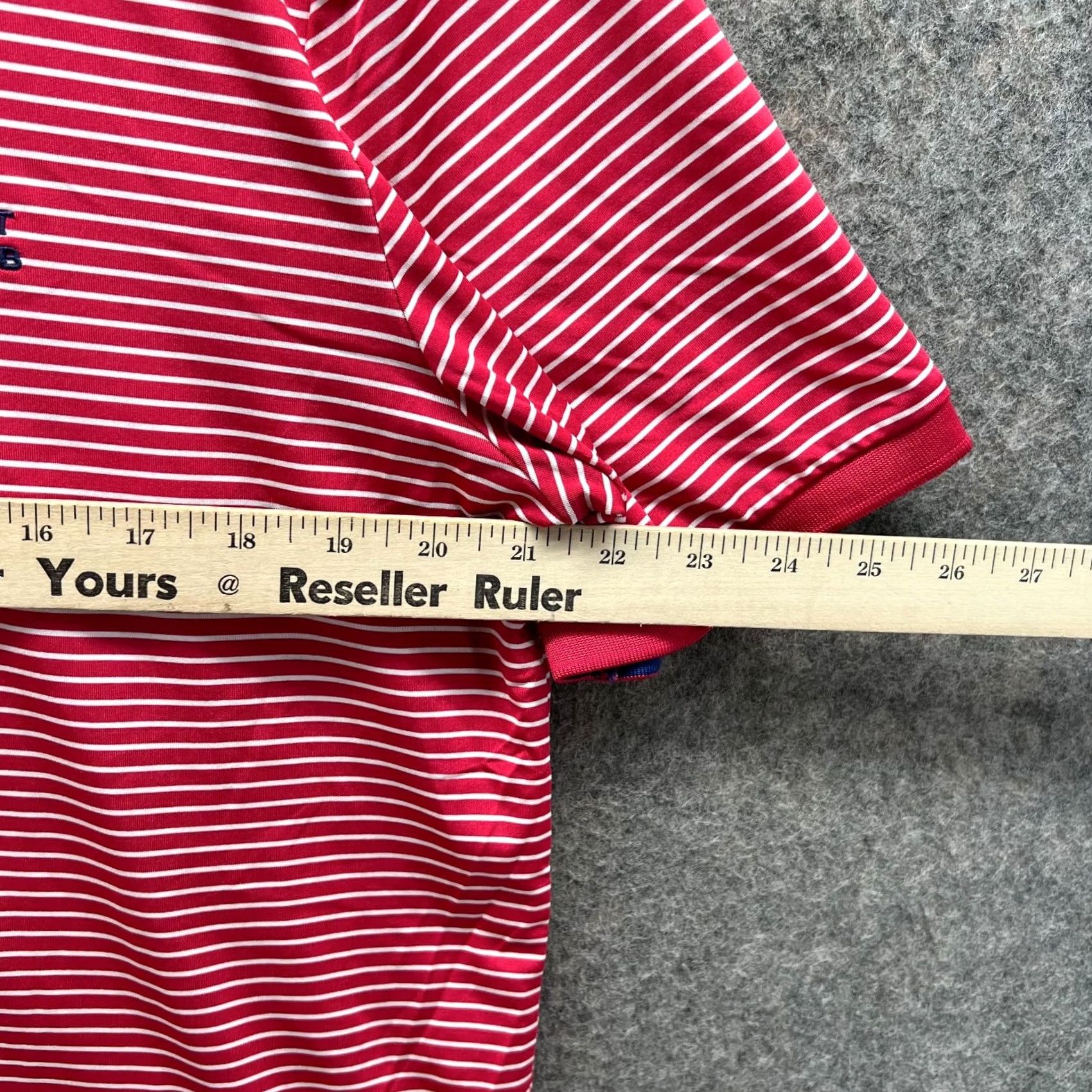 RLX Ralph Lauren VINTAGE RLX Ralph Lauren Polo Shirt Womens Large Red White Striped Preppy Medalist Golf Size L / US 10 / IT 46 - 3 Thumbnail
