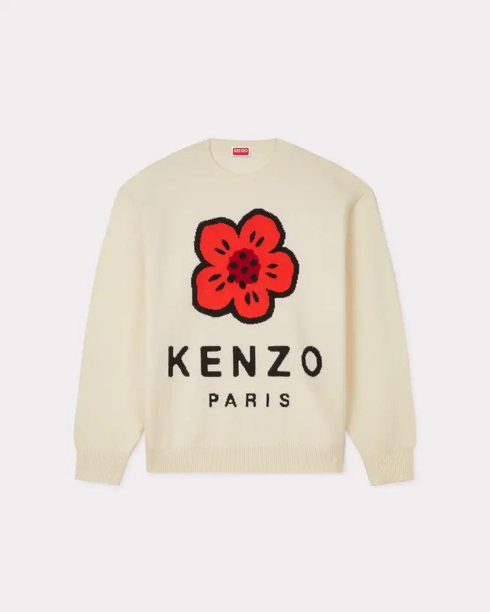 Kenzo o1s22i1n0125 Boke Flower Wool Sweater in Off White Size US S / EU 44-46 / 1 - 1 Thumbnail