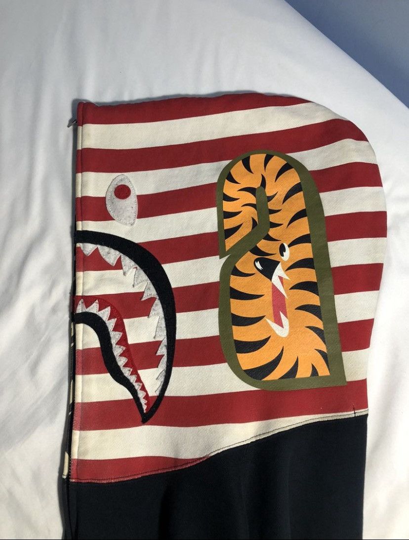 Bape A BATHING APE American Shark Full Zip Hoodie Size US L / EU 52-54 / 3 - 3 Thumbnail
