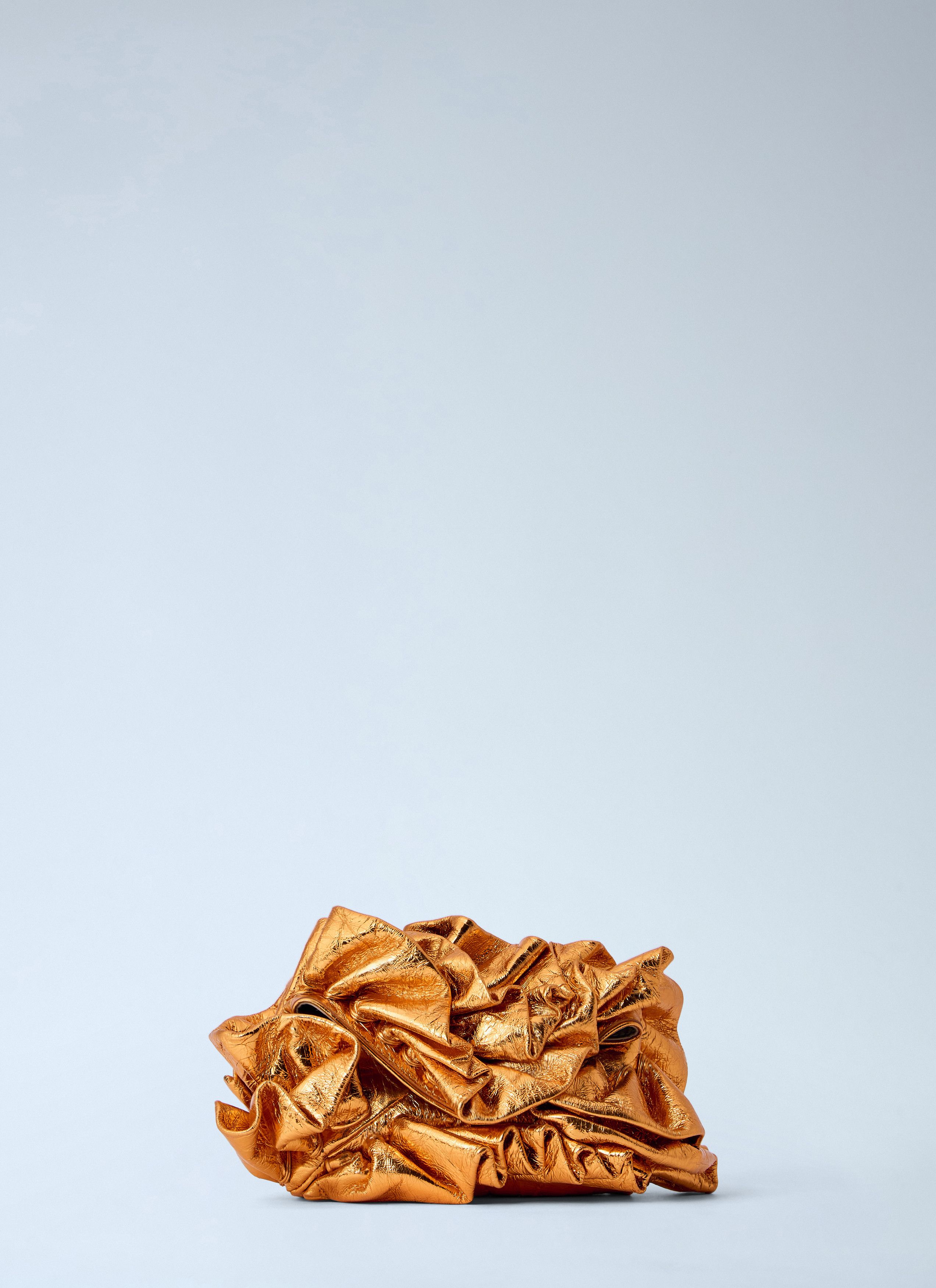 Dries Van Noten Ruffled Crinkled Leather Clutch Bag Size ONE SIZE - 1 Thumbnail