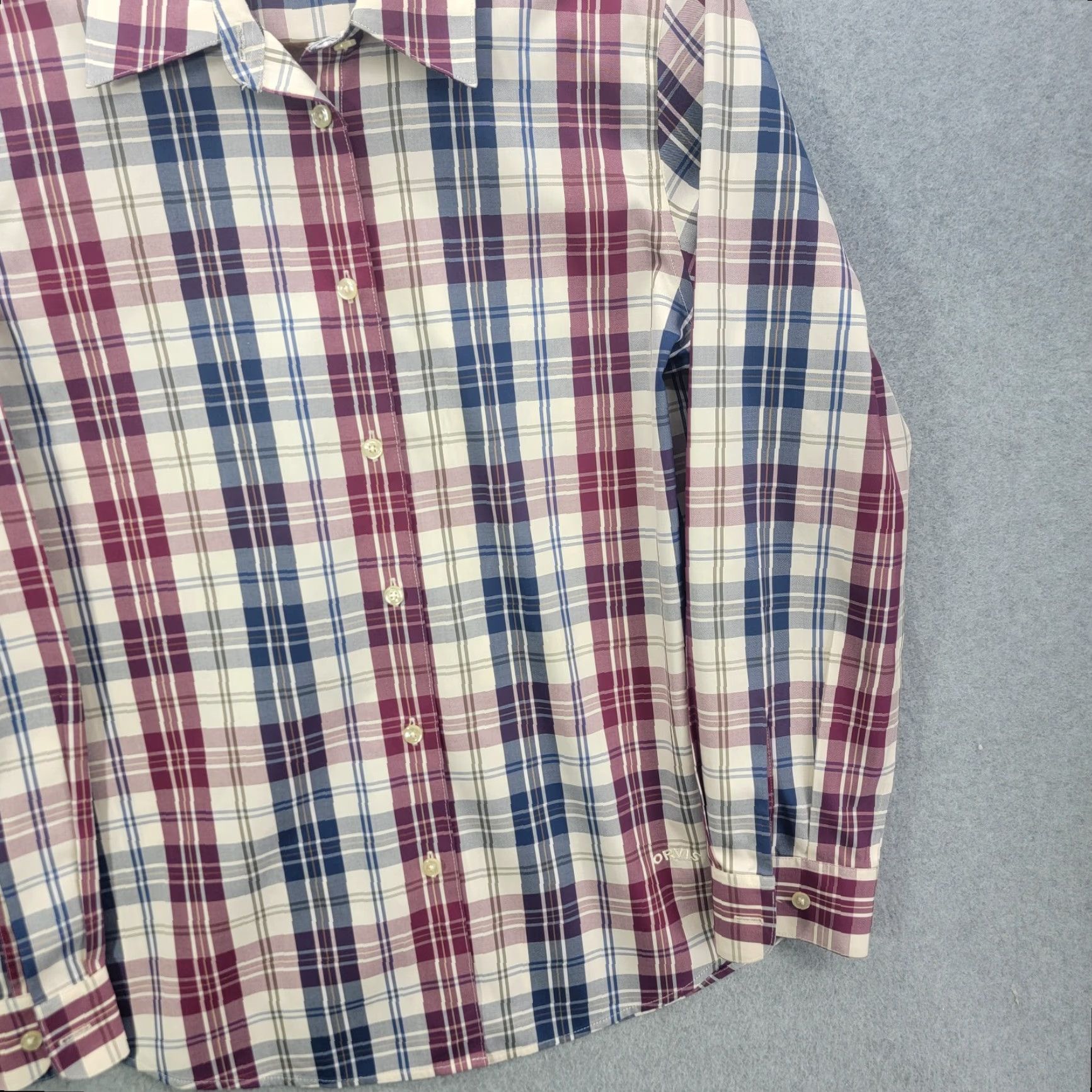 Orvis Orvis Shirt womens Size 10 Long Sleeve Wrinkle Free Cotton Tartan Plaid Button Size L / US 10 / IT 46 - 5 Thumbnail