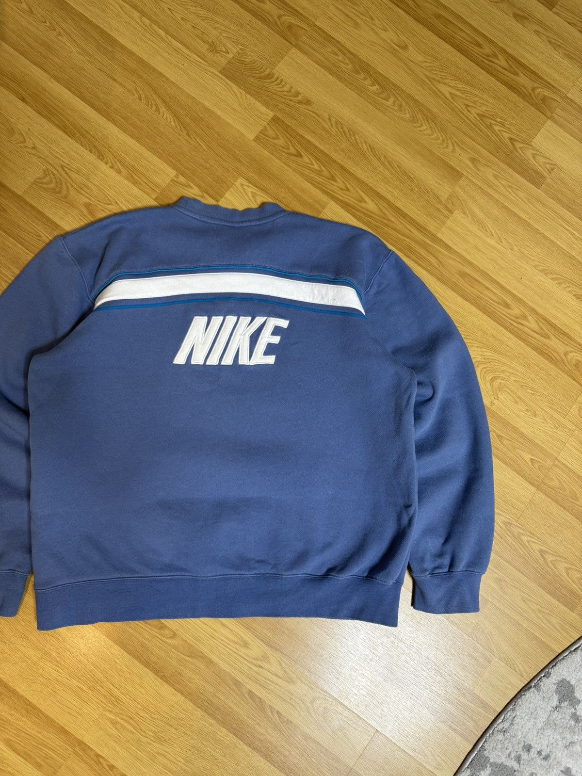 Nike × Vintage Vintage 00s Sky Blue Nike Sweatshirt - Large Size US L / EU 52-54 / 3 - 12 Thumbnail