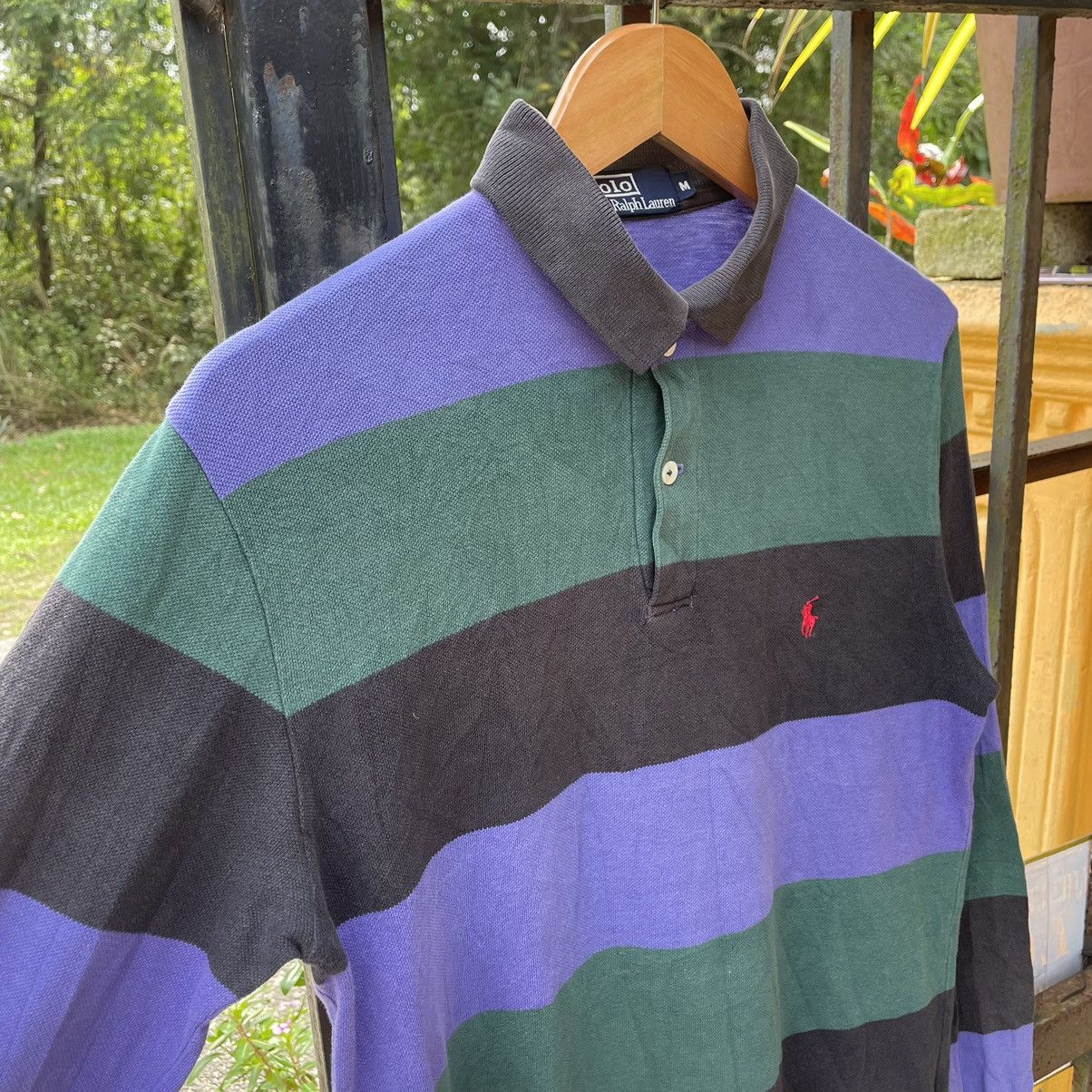 Polo Ralph Lauren × Ralph Lauren × Vintage 🔥Vintage Polo Ralph Lauren Small Pony Striped Polos Shirts Size US M / EU 48-50 / 2 - 7 Thumbnail