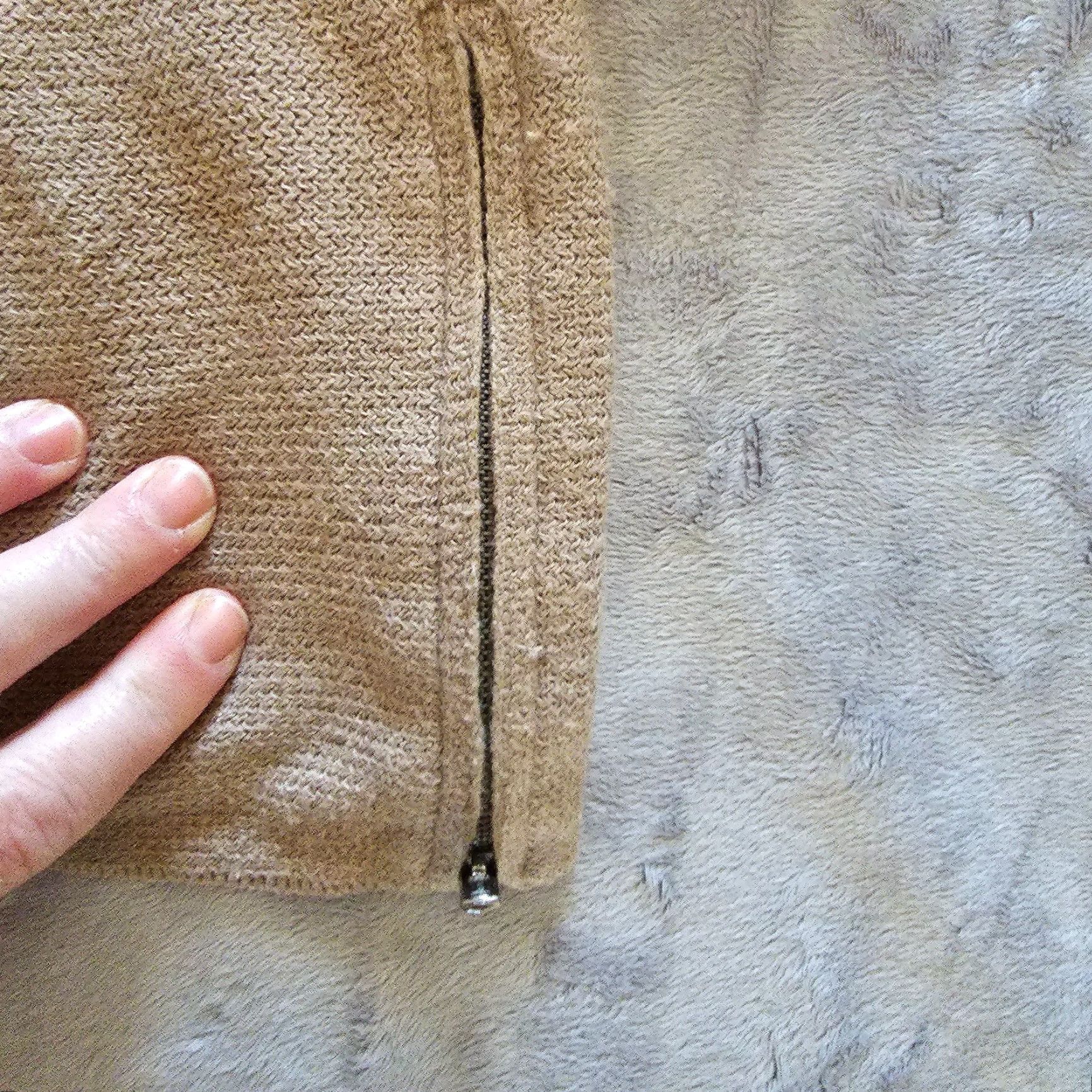 J. Jill J. Jill Sweater Top Womens Medium Petite Beige Long Sleeve Zippers Casual Career Shirt Size M / US 6-8 / IT 42-44 - 5 Thumbnail