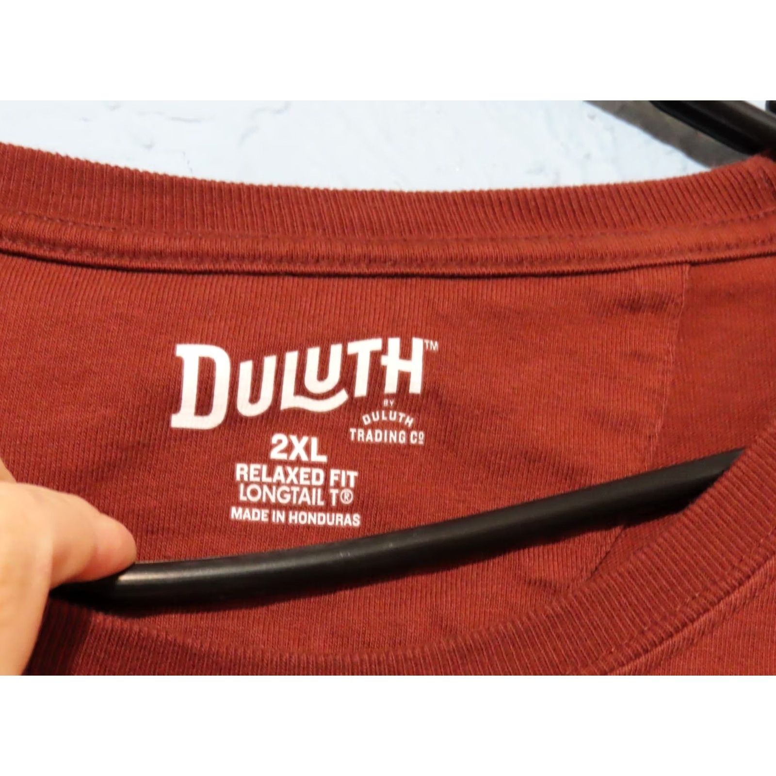 Vintage Duluth Men's 2XL Relaxed Fit Longtail T T-Shirt Long Sleeve Crew Neck Maroon & Black Lot of 2 Size US XXL / EU 58 / 5 - 4 Thumbnail