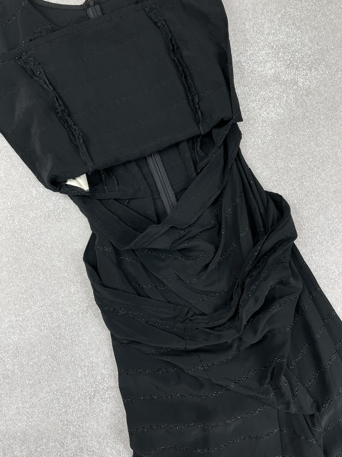 ATSURO TAYAMA × Designer × Japanese Brand Atsuro Tayama Abstract Black Dress Japan Style Yohji Size S / US 4 / IT 40 - 4 Thumbnail
