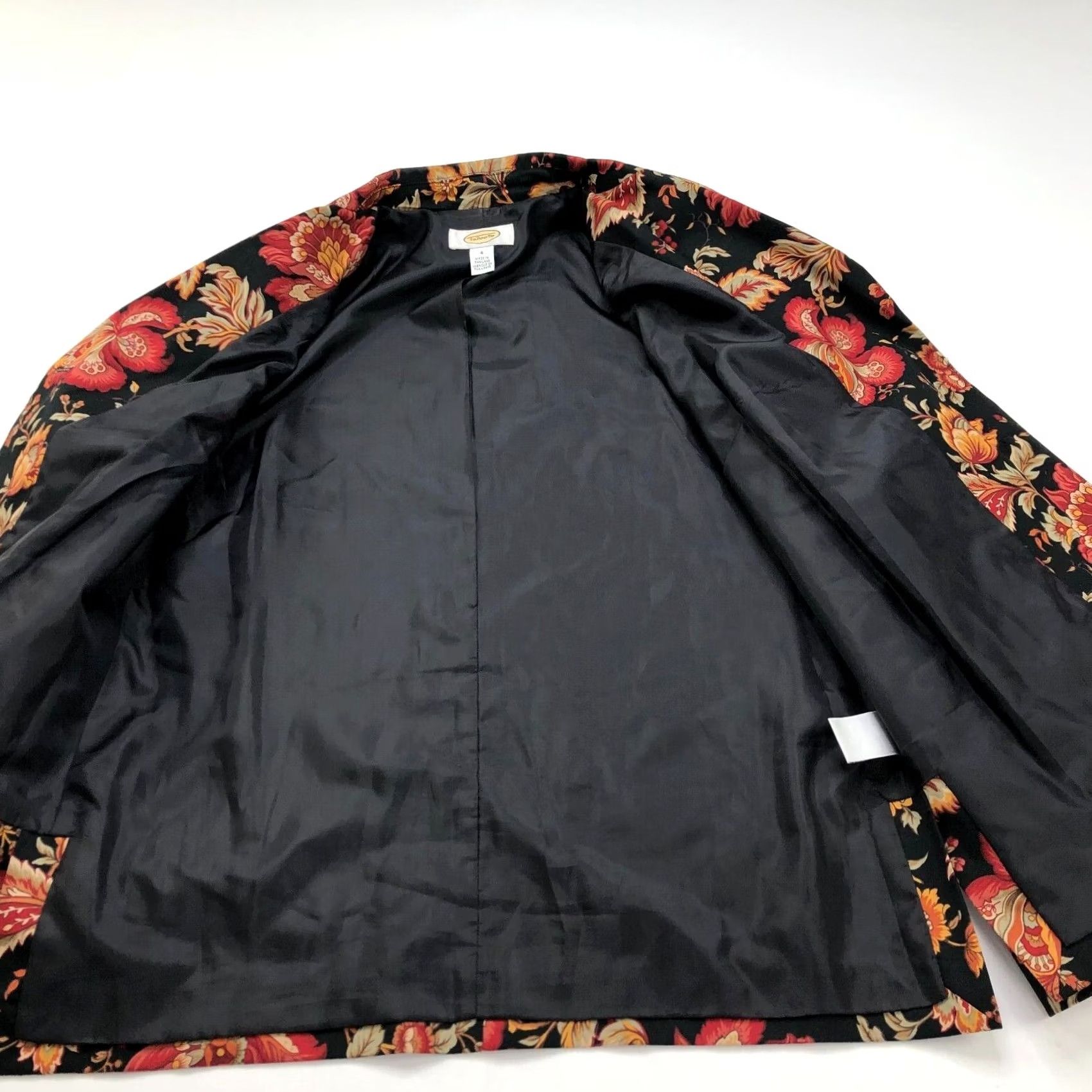 Talbots Talbots Floral Lightweight Womens 100% Cotton Three Button Blazer Jacket Blazer Women Small 4 Multicolor Floral Pattern Size S / US 4 / IT 40 - 3 Thumbnail