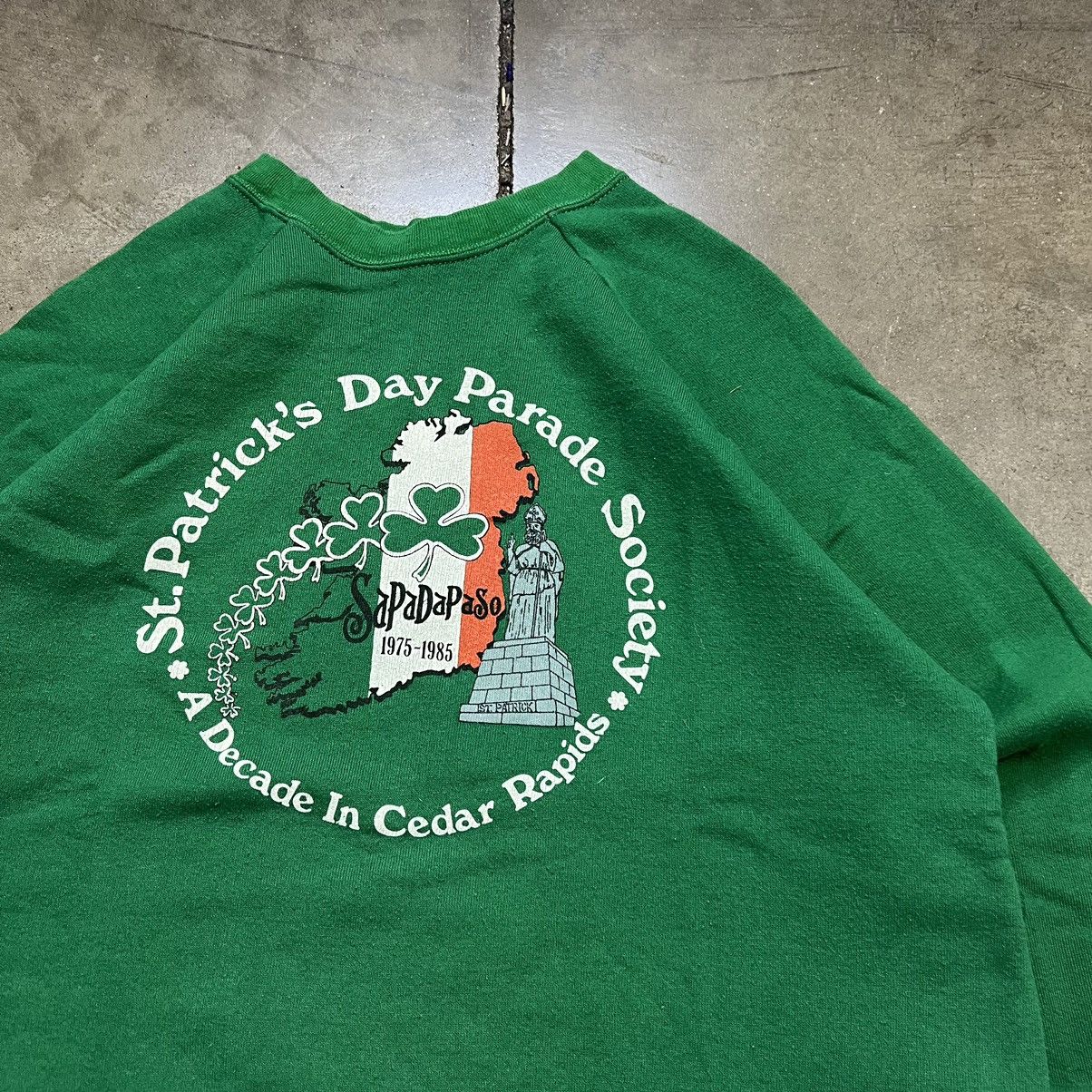 Vintage Vintage 80s St Patricks Day Irish Crewneck Sweatshirt Raglan Size US XL / EU 56 / 4 - 3 Thumbnail