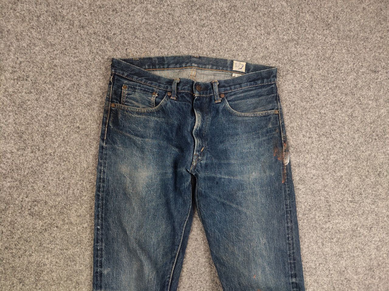 Orslow Vintage OrSlow Japan Selvedge Distressed paint Denim Jeans Size US 32 / EU 48 - 8 Thumbnail