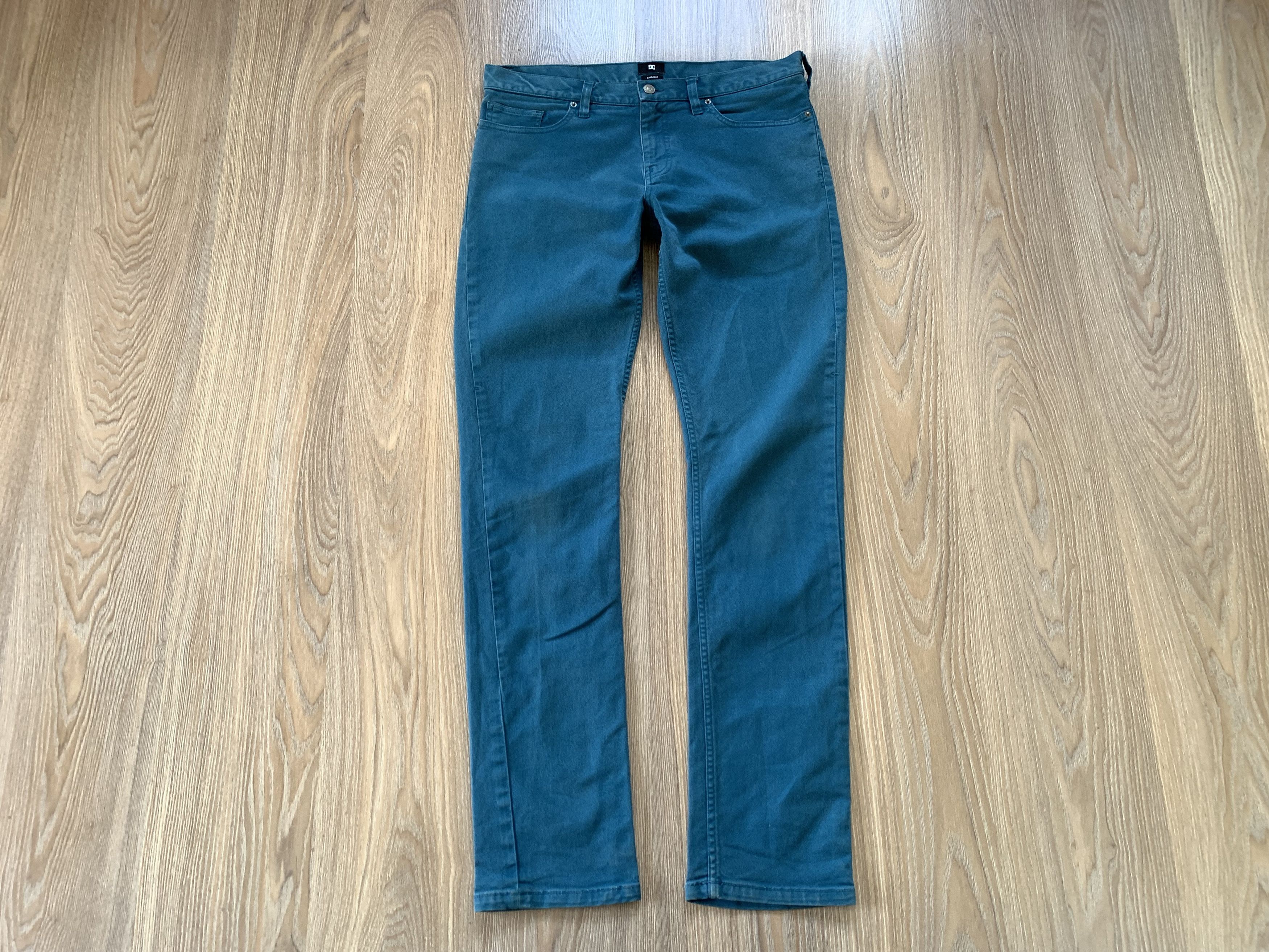 DC × Vintage DC Shoes Straight Turqouise Vintage Jeans Size US 33 - 2 Thumbnail