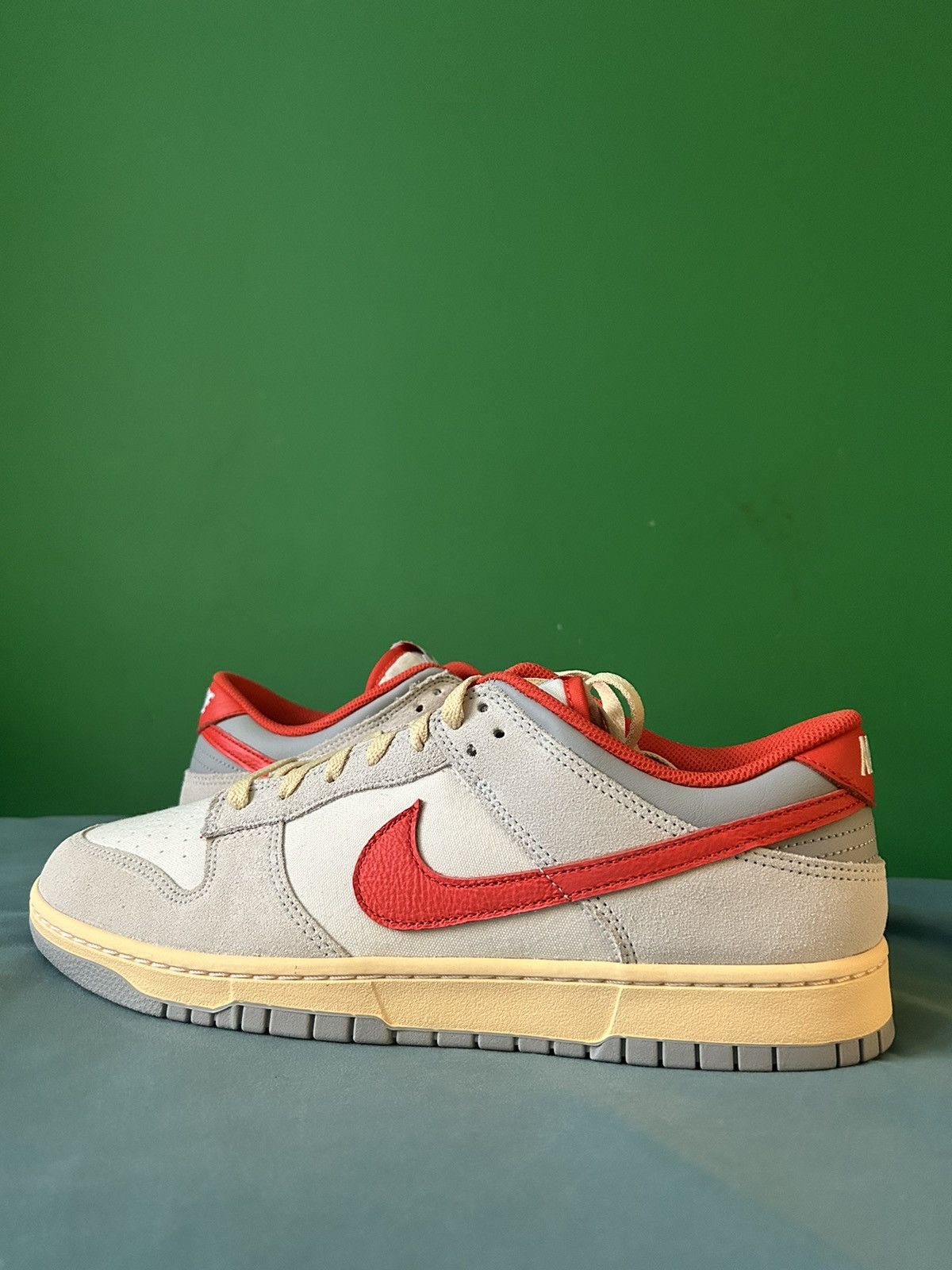 image of Nike Dunk Low 85 Athletic Department 2023 Shoes in White, Men's (Size 12.5)
