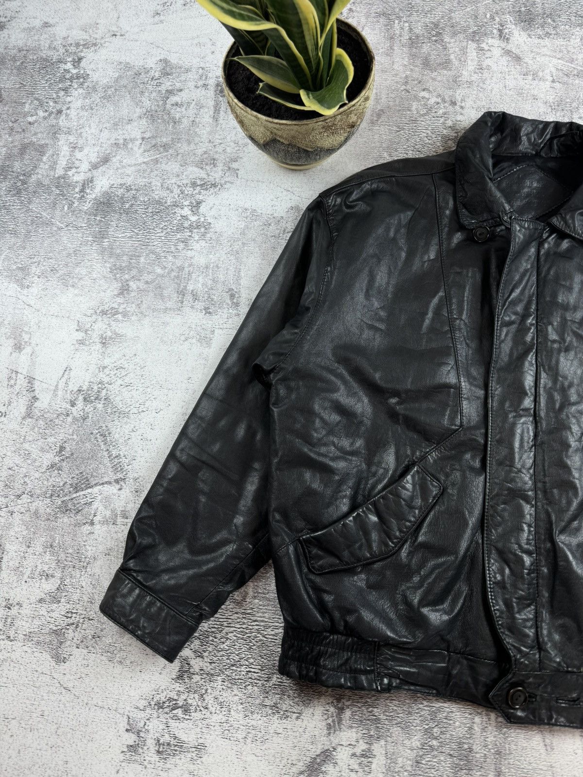 Genuine Leather Principles Collection Bomber Korea Large Y2K Jacket Coat Size US L / EU 52-54 / 3 - 11 Thumbnail