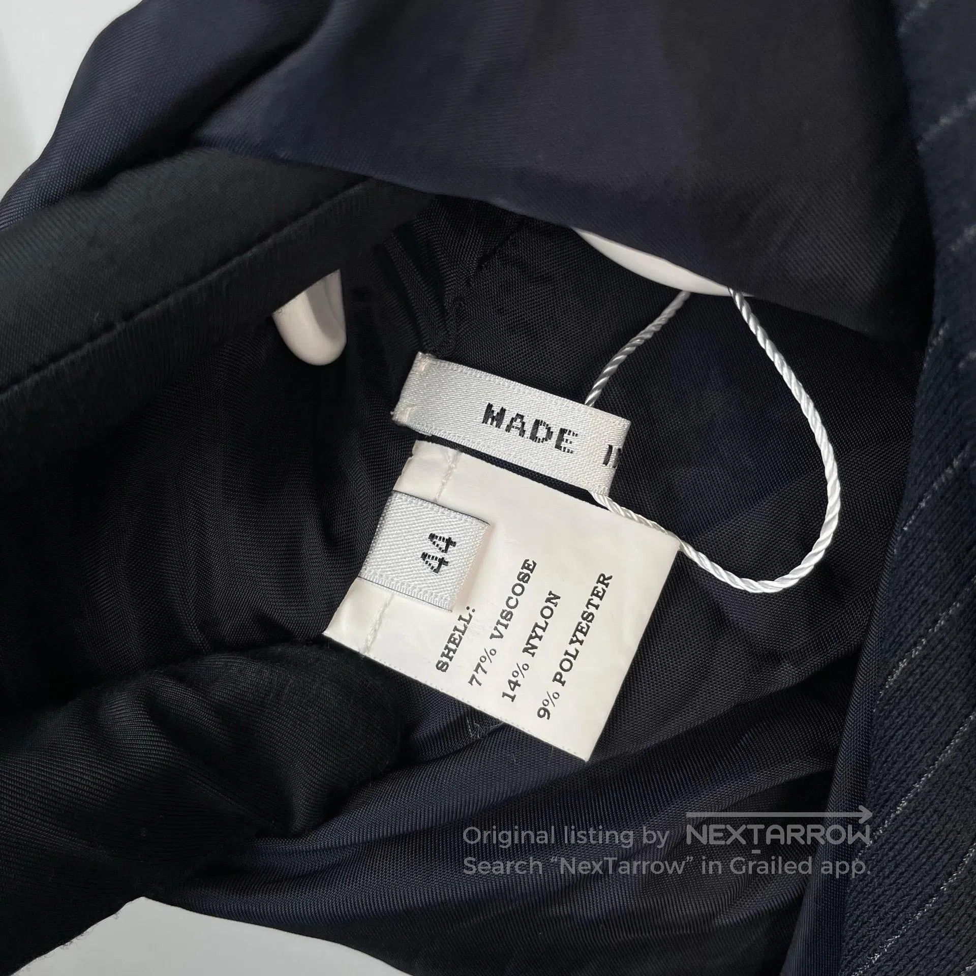 Gildan Giada Navy Striped Lapel Suit Skirt| Size M / US 6-8 / IT 42-44 - 8 Thumbnail
