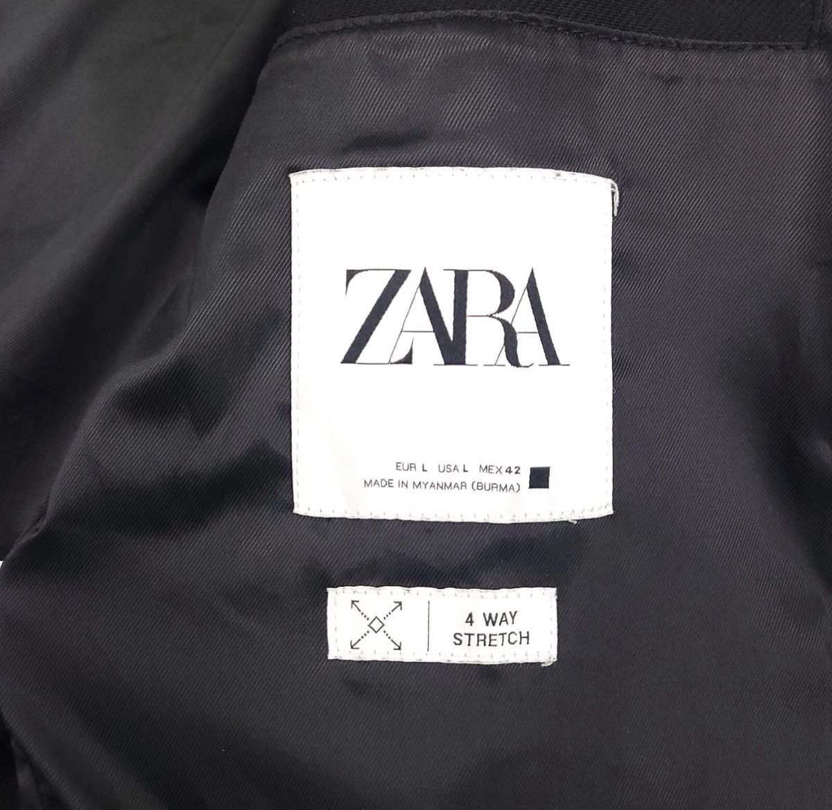 Zara Zara Jacket Large Black Zip Button Stretch Bomber Coa Size US L / EU 52-54 / 3 - 6 Thumbnail