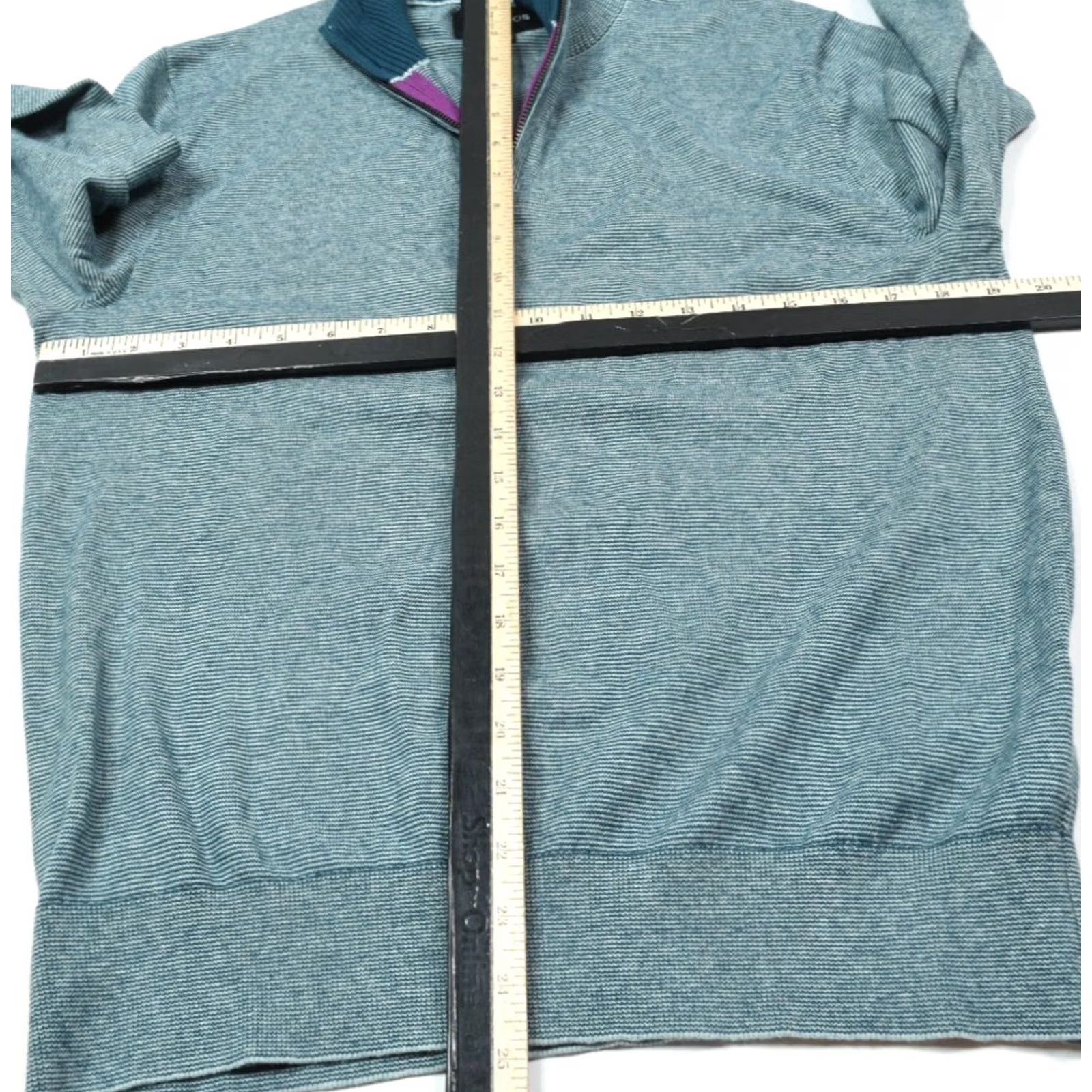 Bonobos Bonobos 1/4 Zip Sweater Mens M Blue Cotton Cashmere Long Sleeve Slim Fit Size US M / EU 48-50 / 2 - 7 Thumbnail